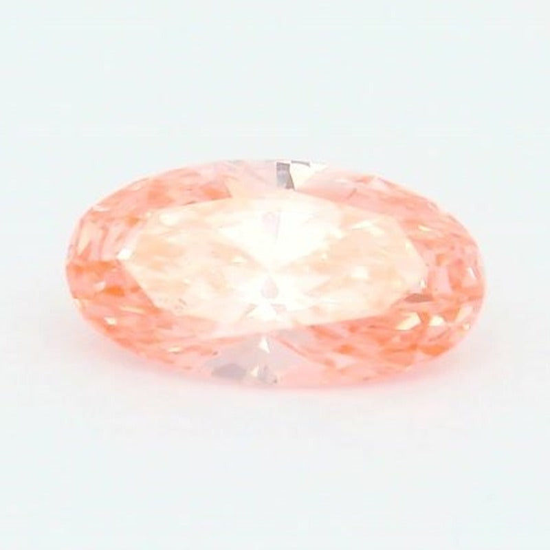0.55 ct lab-grown fancy vivid pink diamond, oval cut | Sapphire Row · cut7