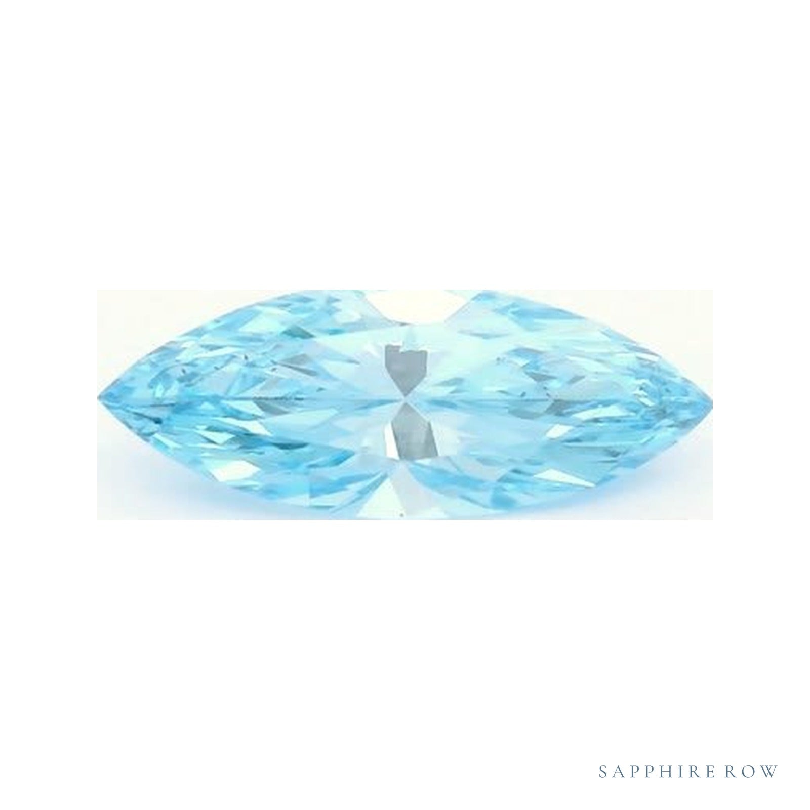 0.53 ct lab-grown fancy vivid blue diamond, marquise cut | Sapphire Row · cut4