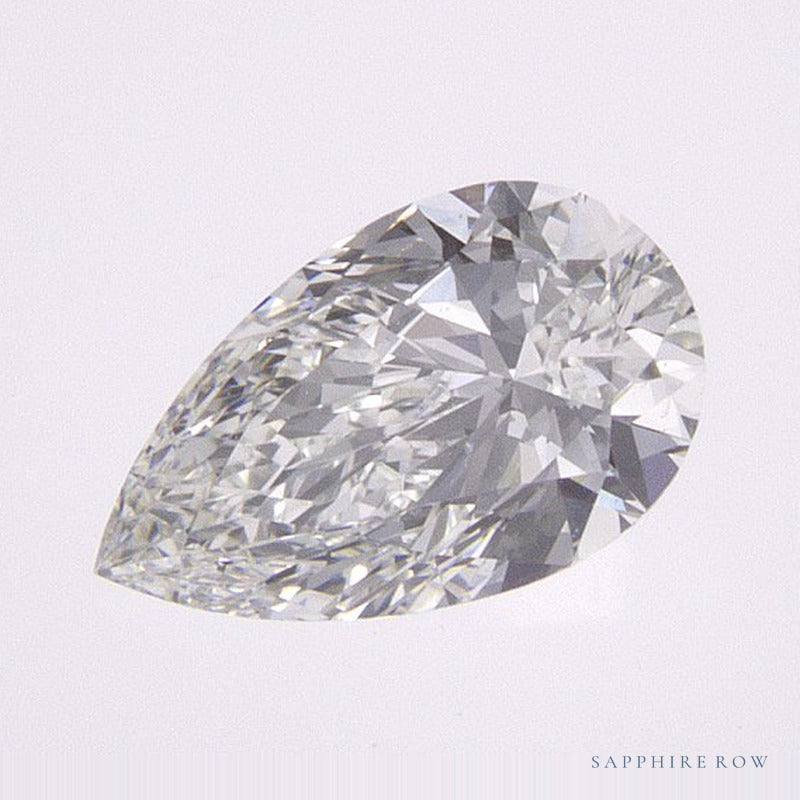 0.50 ct Pear Natural Diamond – H VS2 – Faceted Cut – GIA Certified — Sapphire Row · cut7