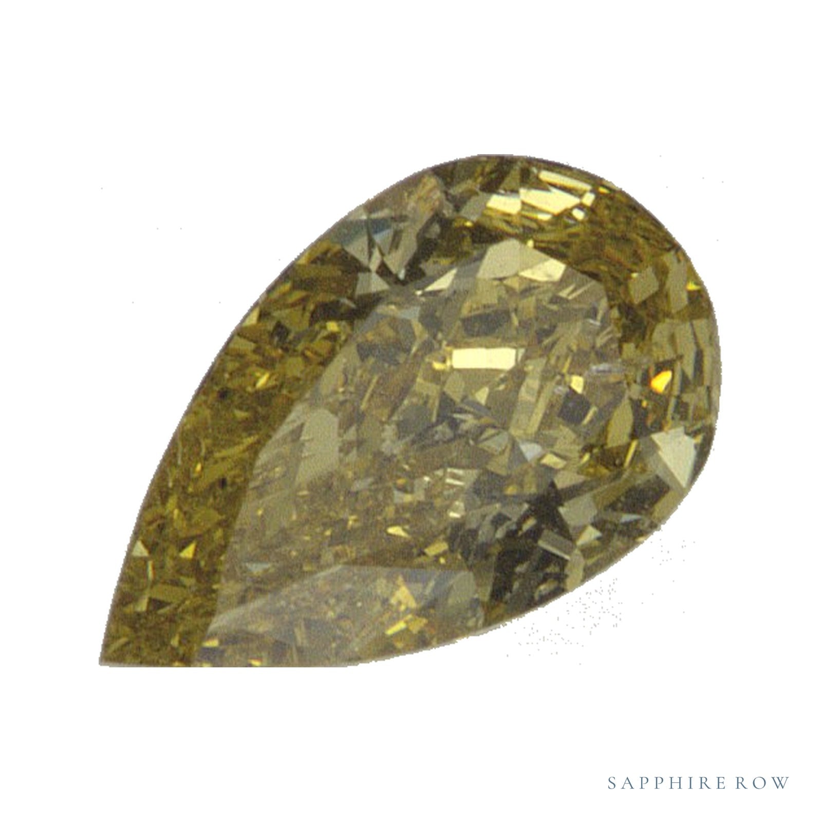 0.41 ct natural fancy vivid orange yellow diamond, pear cut | Sapphire Row · cut4