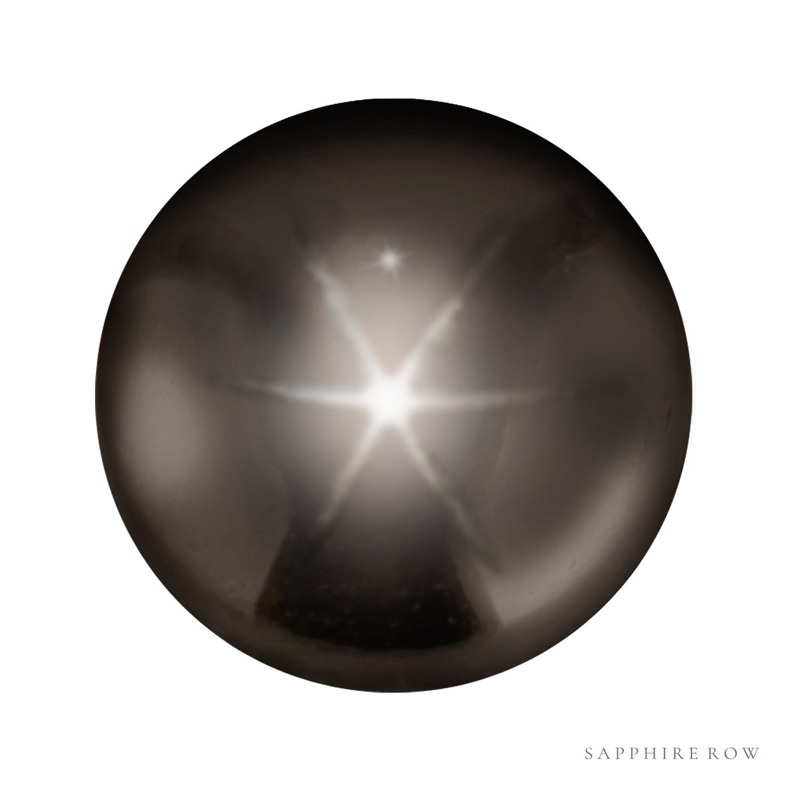 4 mm natural black star sapphire, round cut | Sapphire Row · cut4