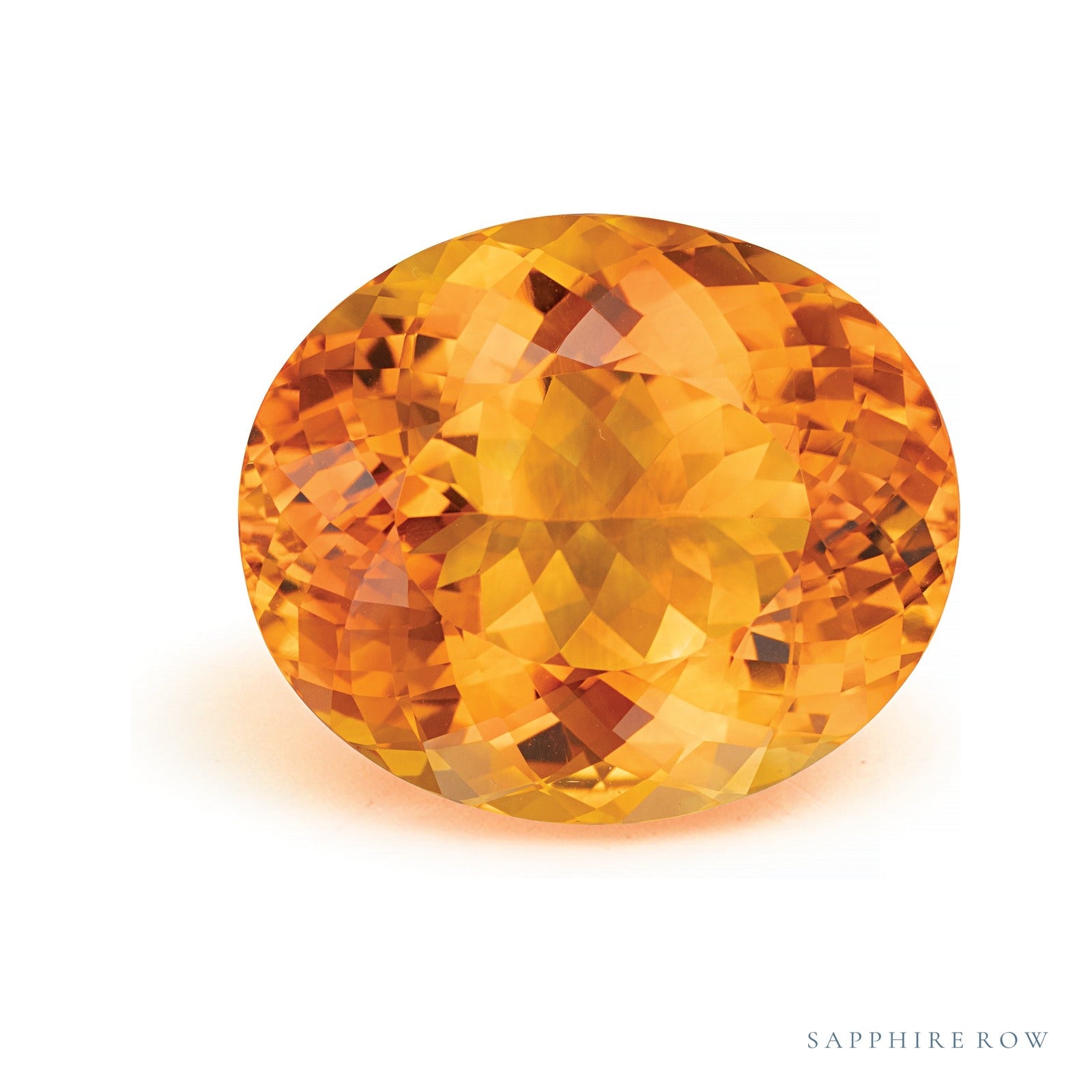 31.77 ct natural orange citrine from Brazil, oval cut | Sapphire Row · cut4