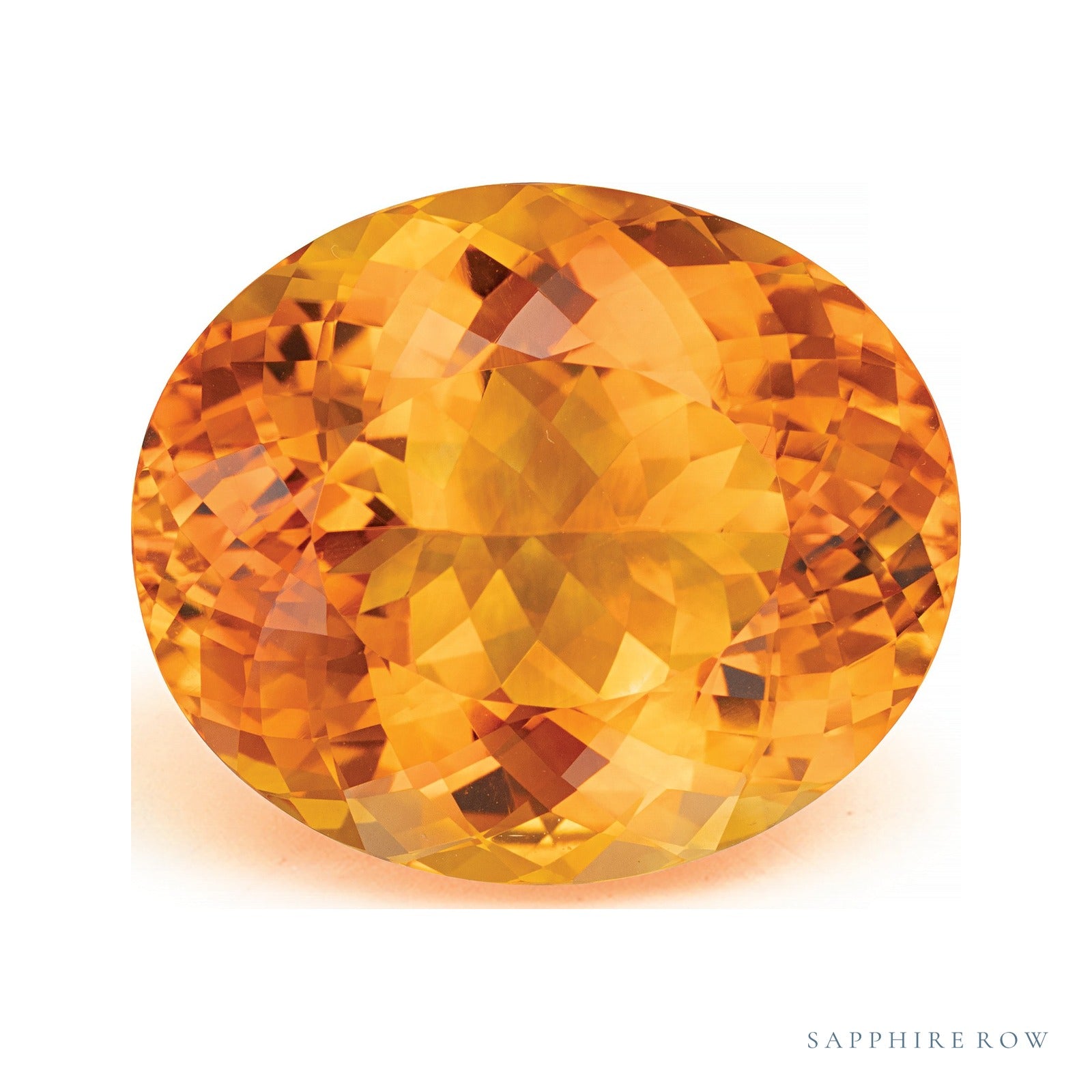 31.77 ct natural orange citrine from Brazil, oval cut | Sapphire Row · cut7