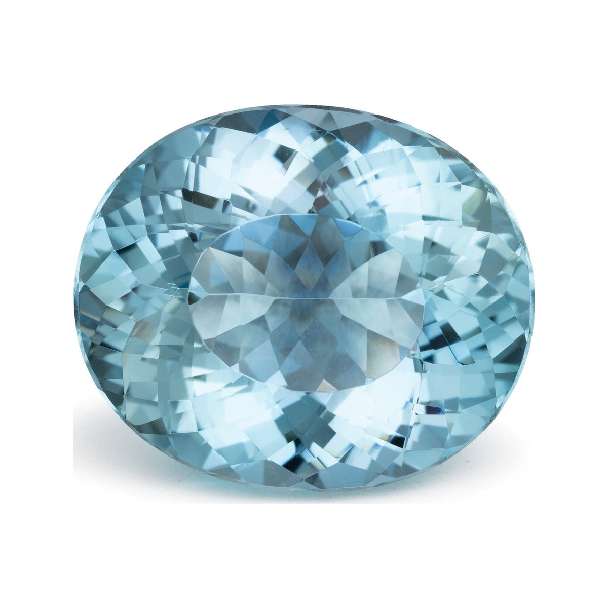 24.10 ct natural blue aquamarine from Mozambique, oval cut | Sapphire Row · cut7