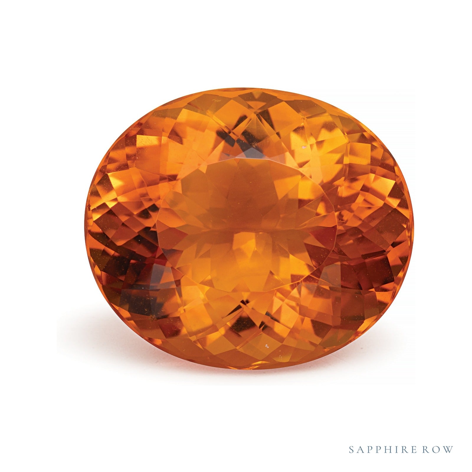 22.11 ct natural orange citrine from Brazil, oval cut | Sapphire Row · cut4