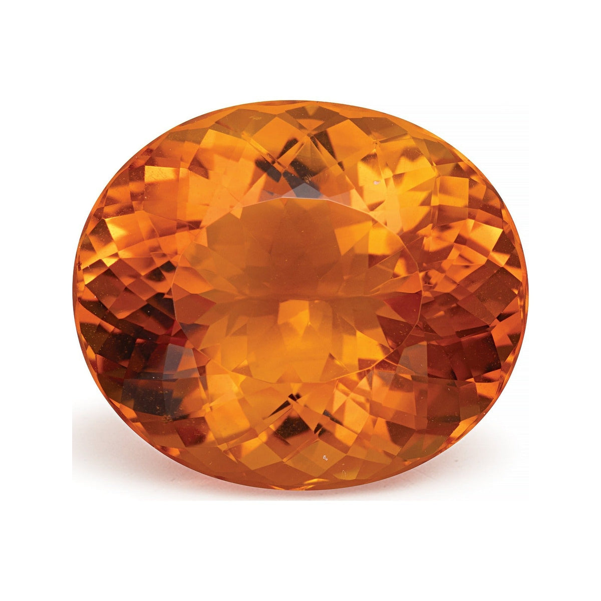 22.11 ct natural orange citrine from Brazil, oval cut | Sapphire Row · cut7