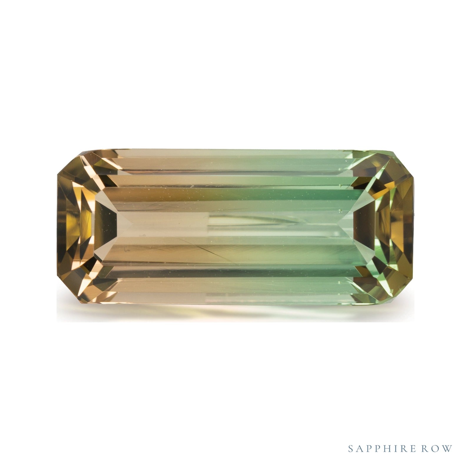 21.10 ct natural bicolor tourmaline from Afghanistan, emerald cut | Sapphire Row · cut4 · cut5