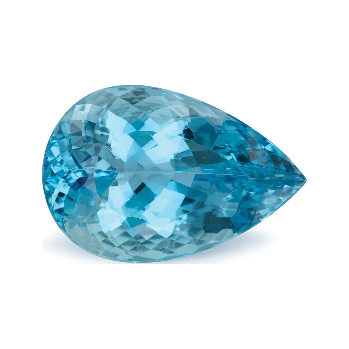 19.79 ct natural blue aquamarine from Mozambique, pear cut | Sapphire Row · cut7