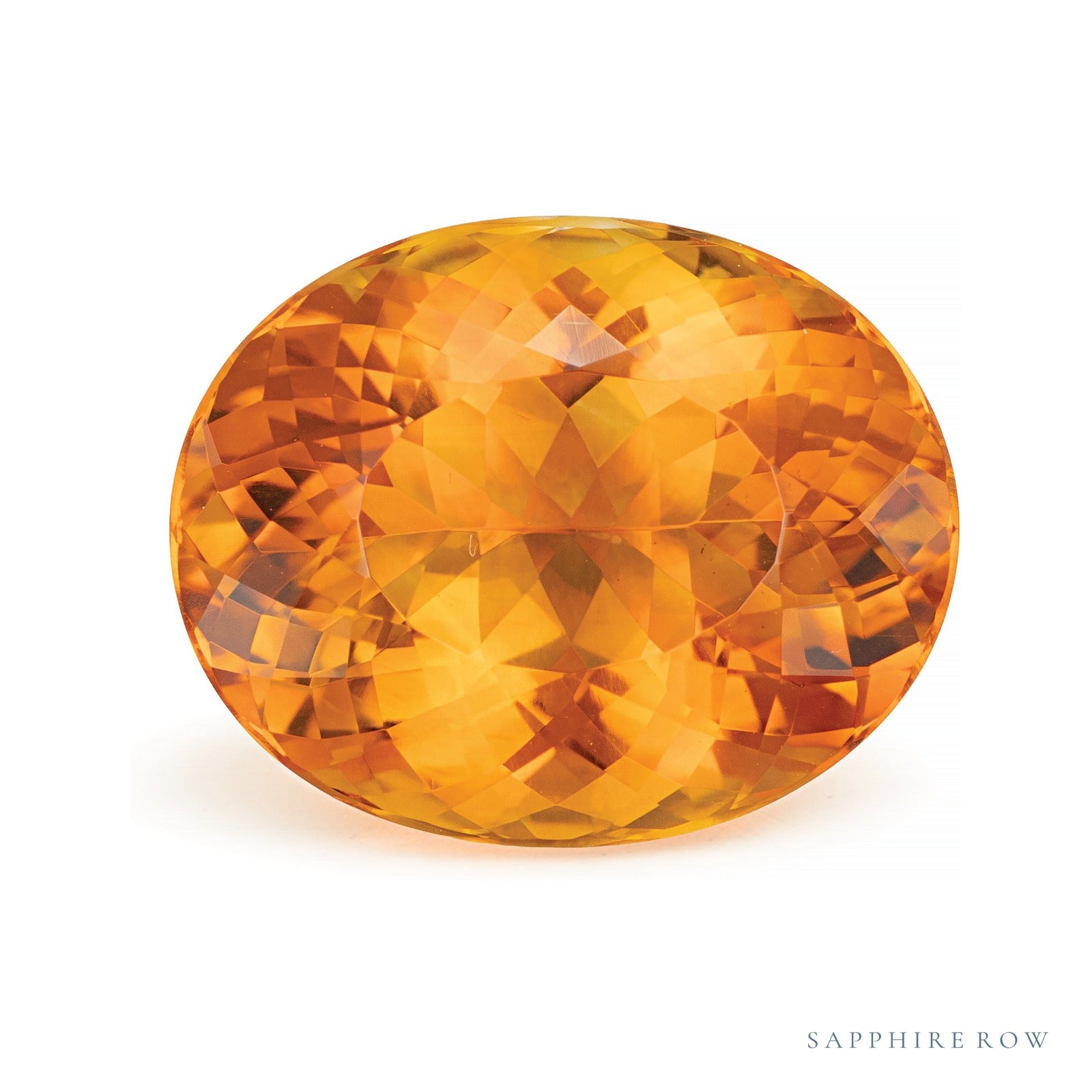 17.87 ct natural orange citrine from Brazil, oval cut | Sapphire Row · cut4