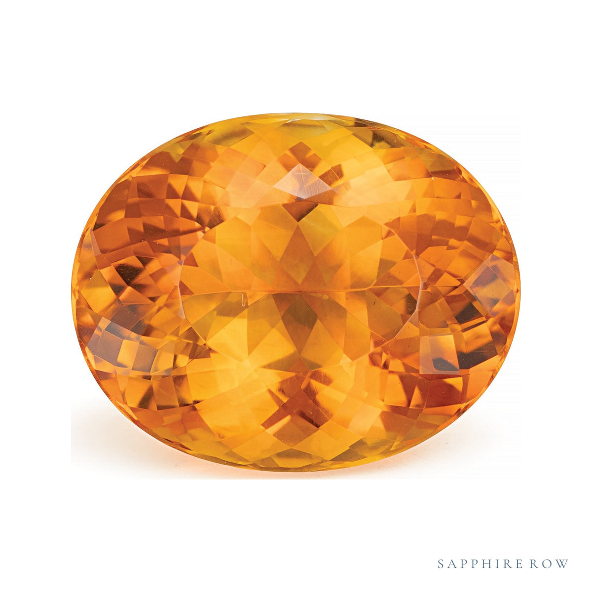 17.87 ct natural orange citrine from Brazil, oval cut | Sapphire Row · cut7