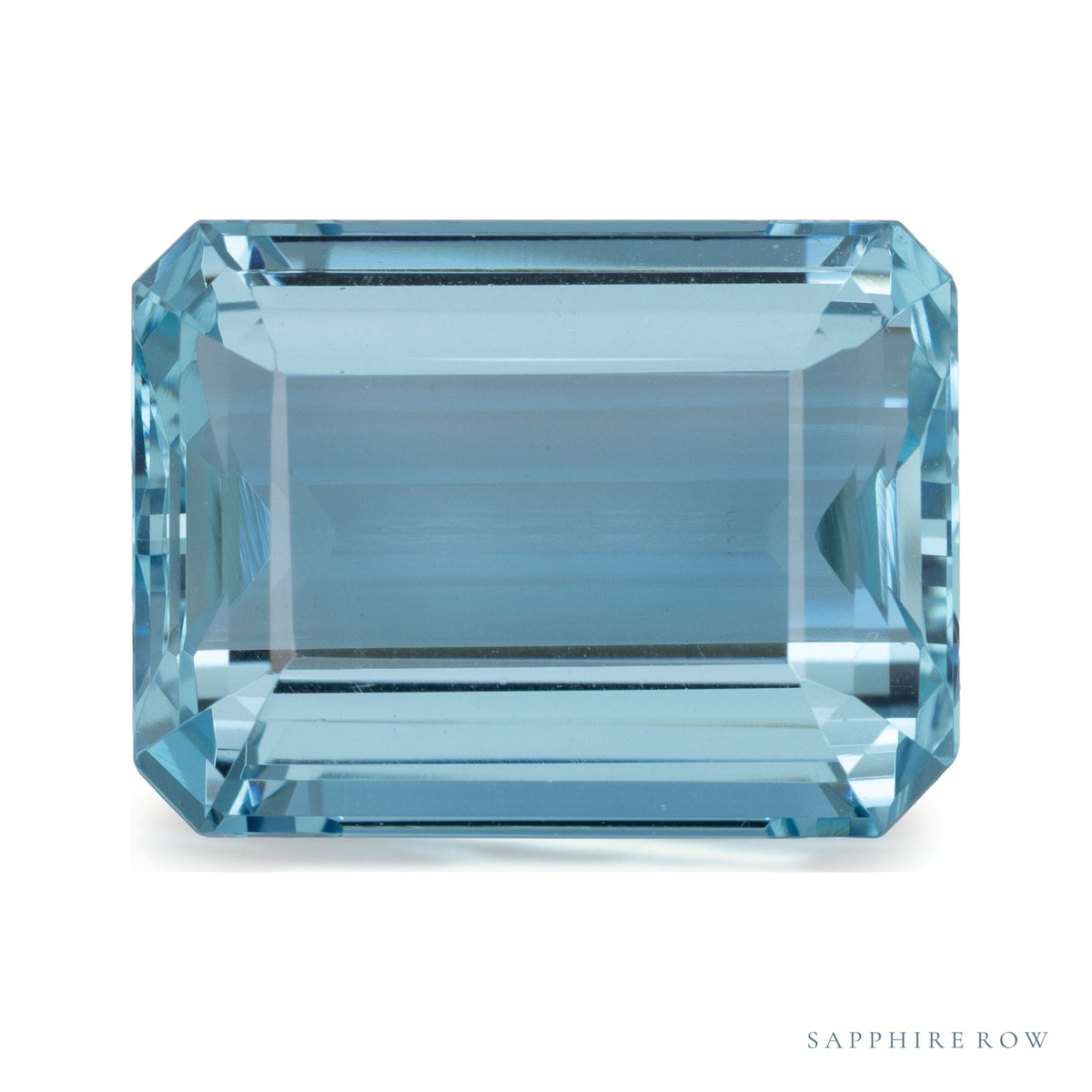 17.53 ct natural blue aquamarine from Mozambique, emerald cut | Sapphire Row · cut7