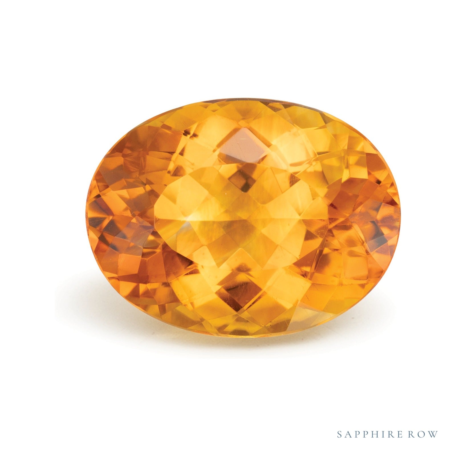 17.45 ct natural orange citrine from Brazil, oval cut | Sapphire Row · cut4