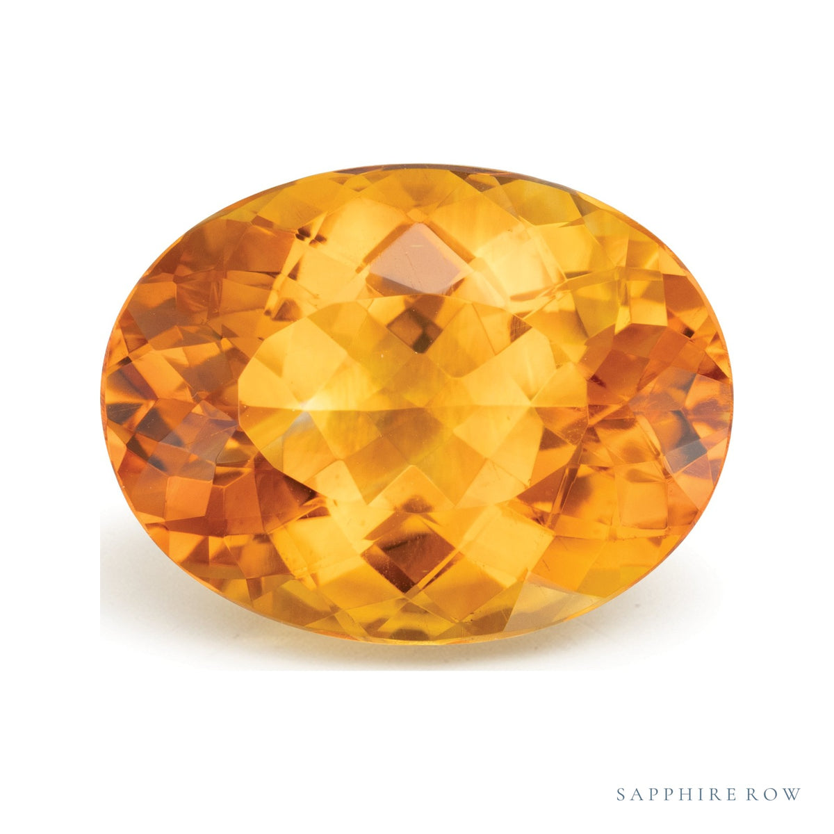 17.45 ct natural orange citrine from Brazil, oval cut | Sapphire Row · cut7