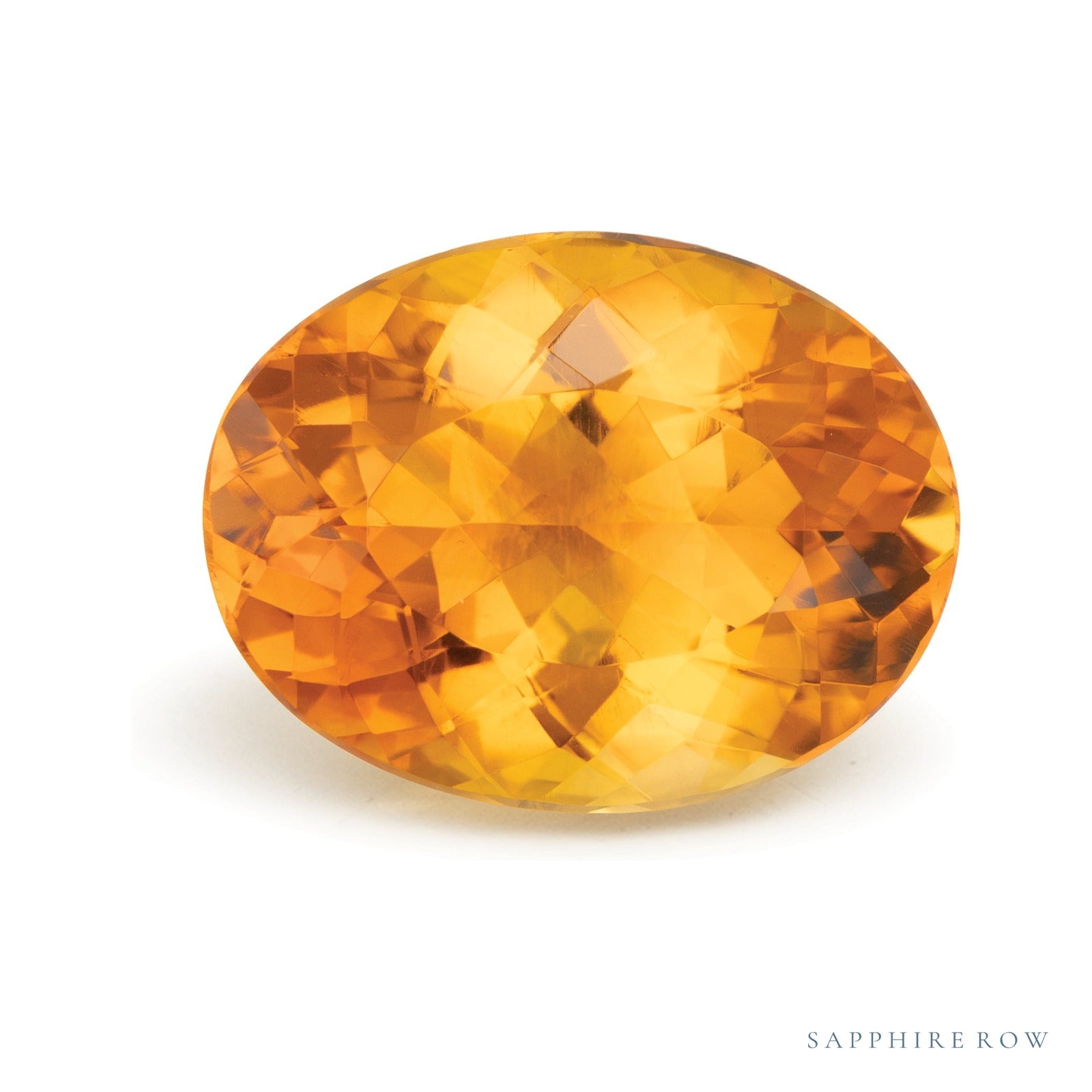 16.79 ct natural orange citrine from Brazil, oval cut | Sapphire Row · cut4
