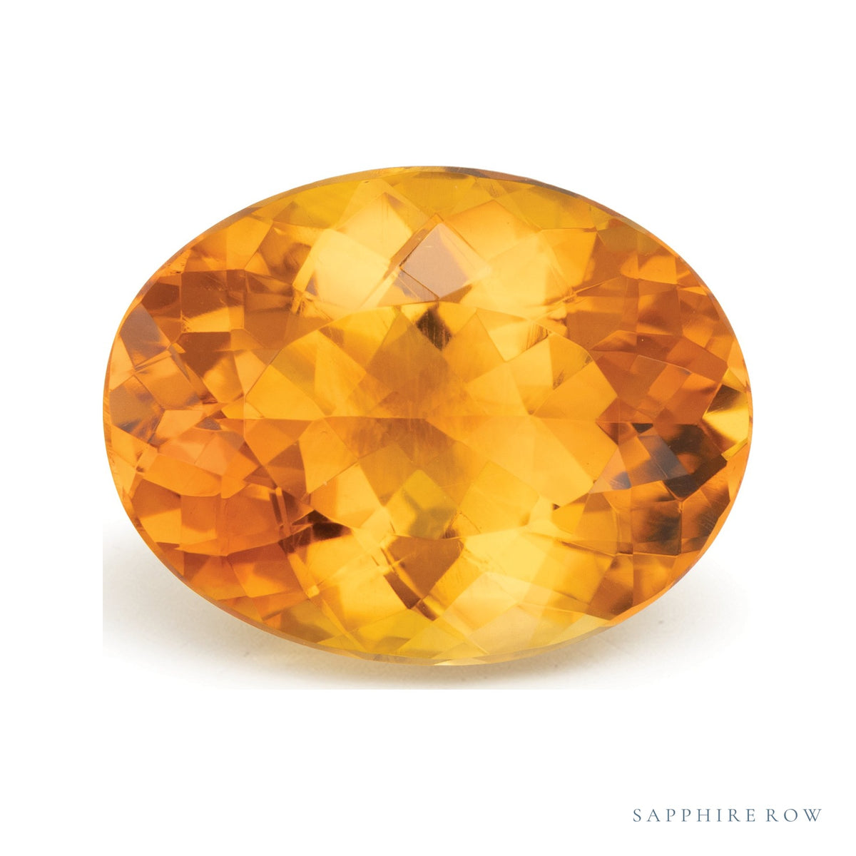 16.79 ct natural orange citrine from Brazil, oval cut | Sapphire Row · cut7