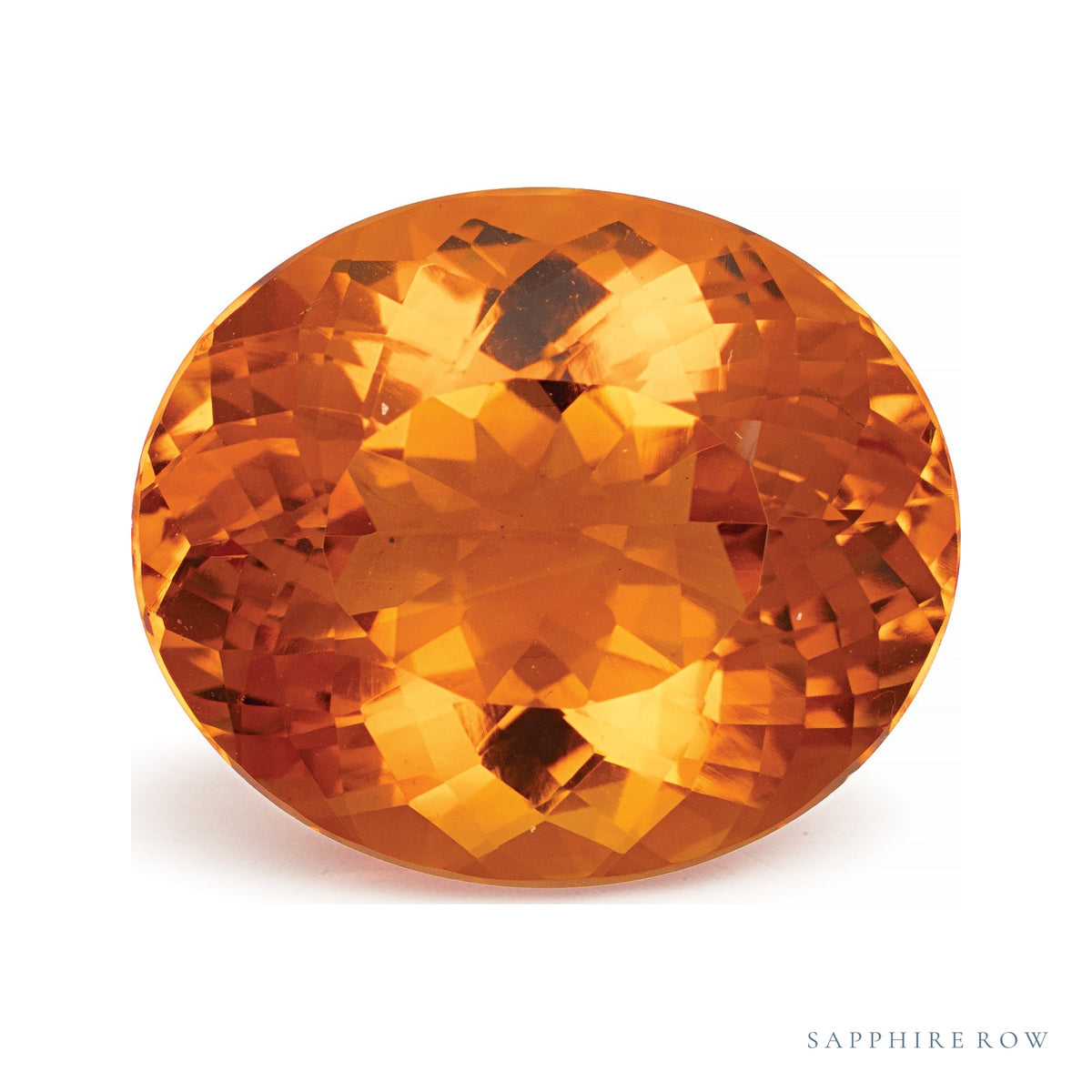 15.24 ct natural orange citrine from Brazil, oval cut | Sapphire Row · cut7