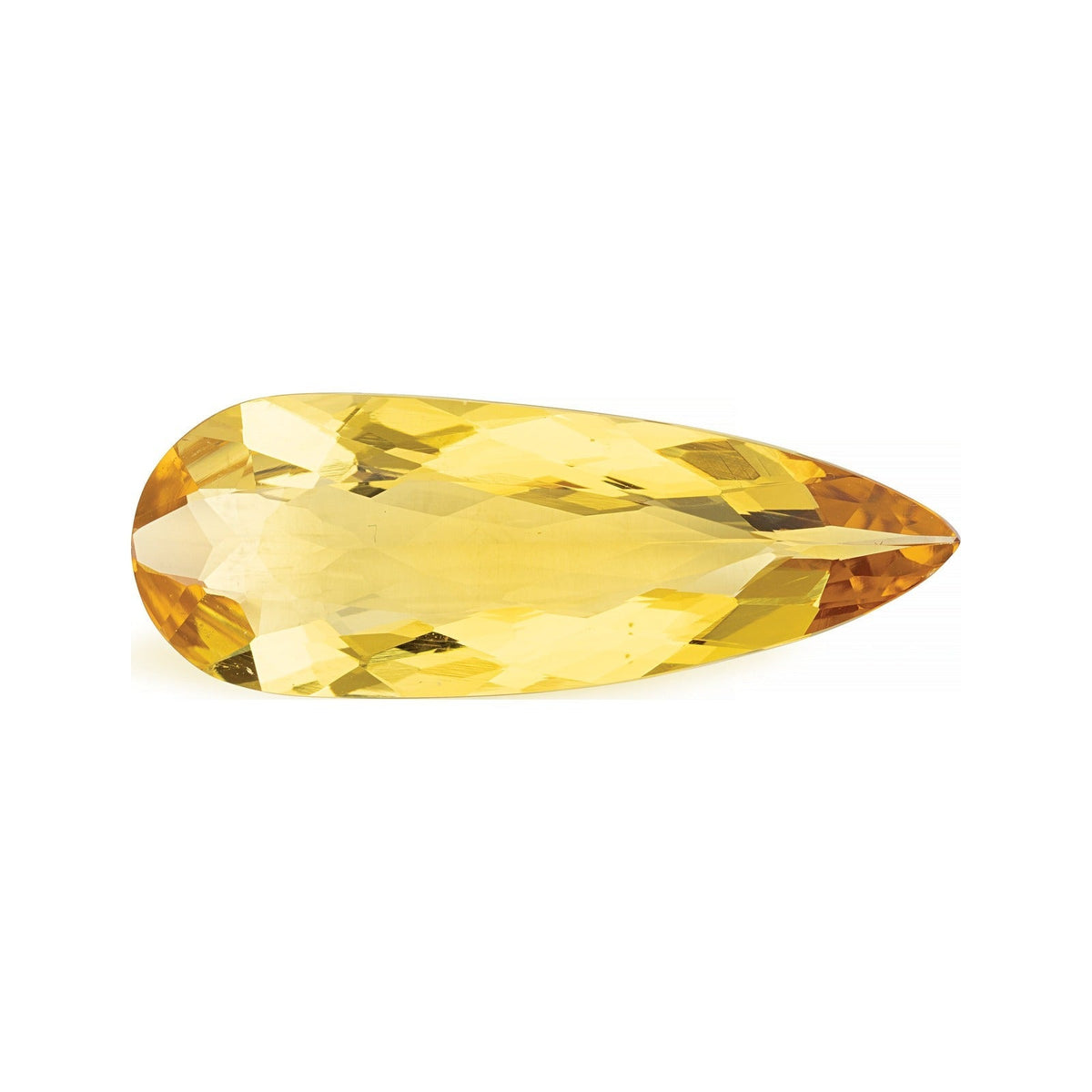 13.79 ct natural yellow beryl from Brazil, pear cut | Sapphire Row · cut7