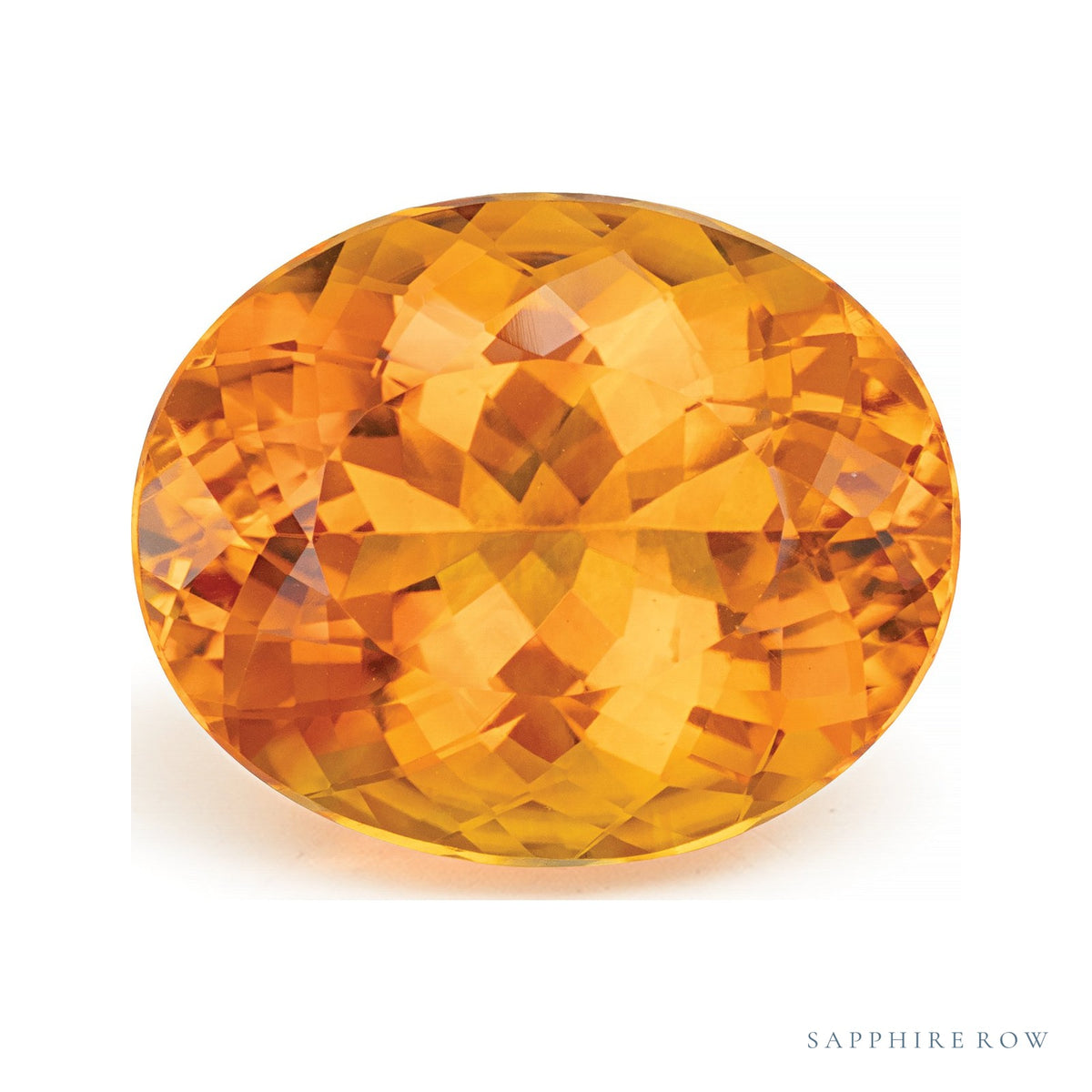 12.97 ct natural orange citrine from Brazil, oval cut | Sapphire Row · cut7