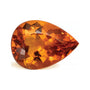 12.89 ct natural orange citrine from Brazil, pear cut | Sapphire Row · cut7