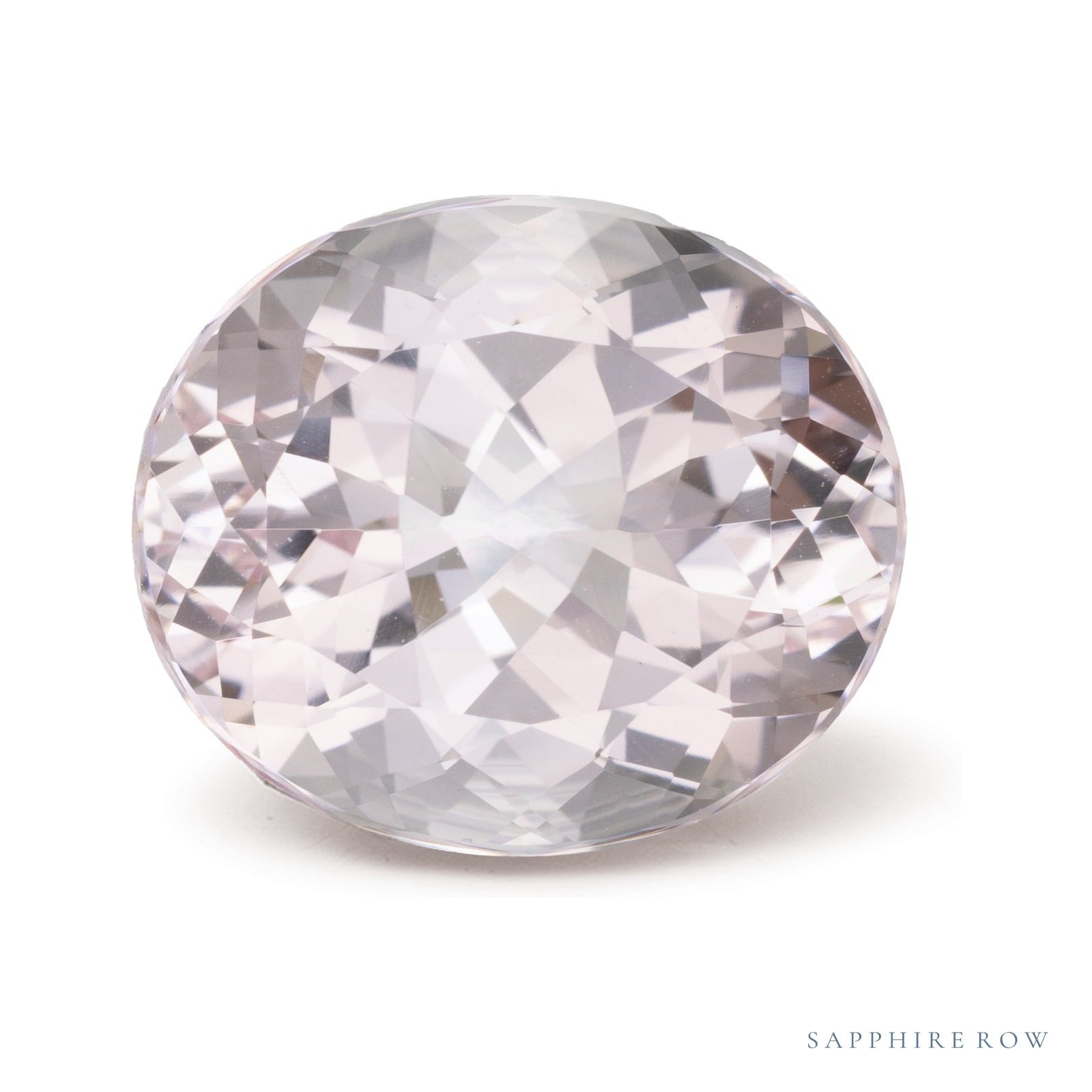 12.06 ct natural pink morganite from Brazil, oval cut | Sapphire Row · cut4