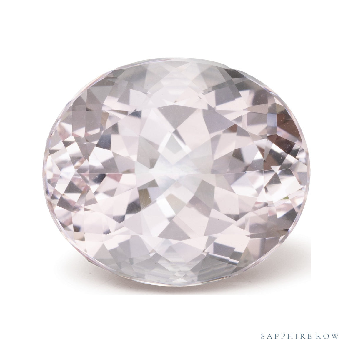 12.06 ct natural pink morganite from Brazil, oval cut | Sapphire Row · cut7