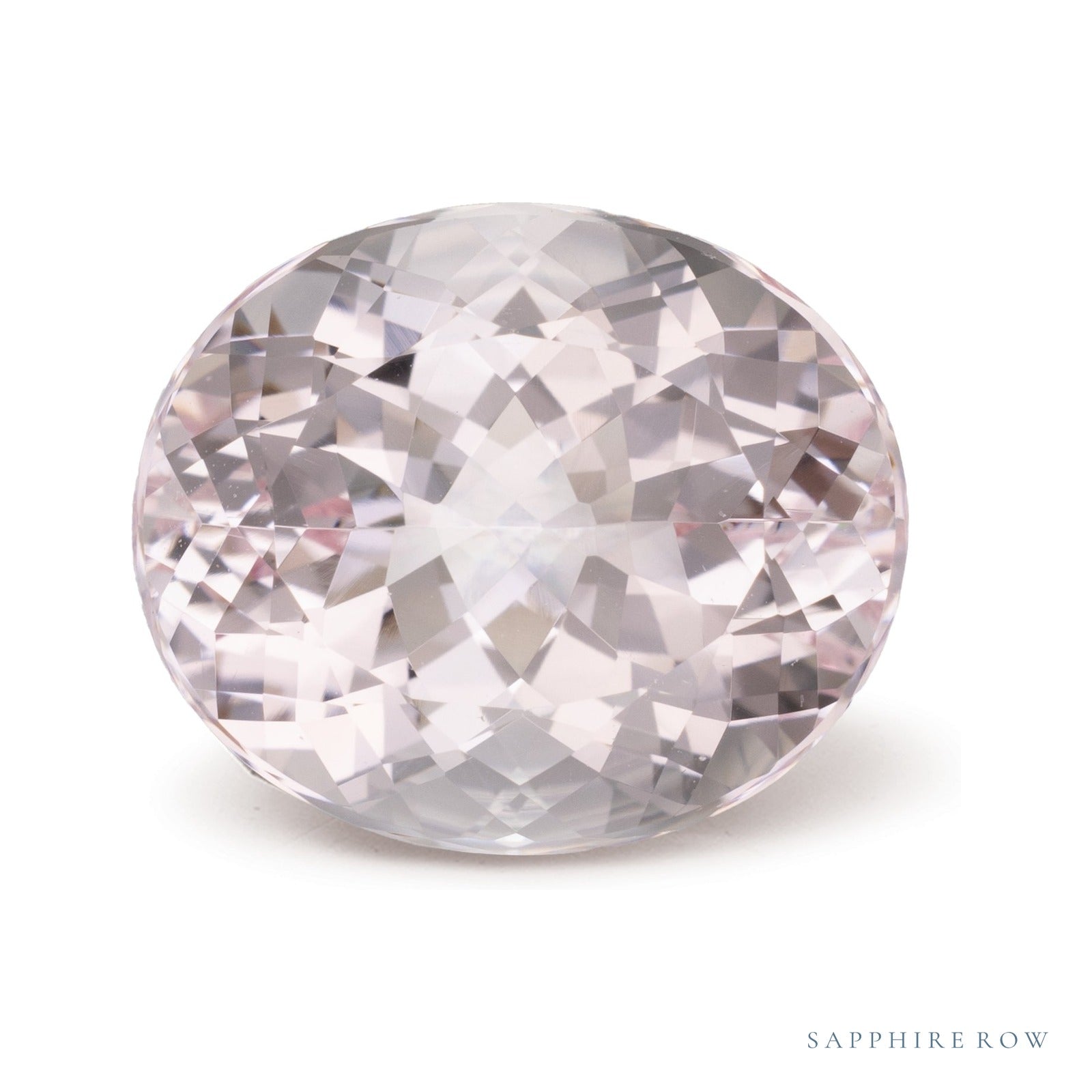 11.95 ct natural pink morganite from Mozambique, oval cut | Sapphire Row · cut4