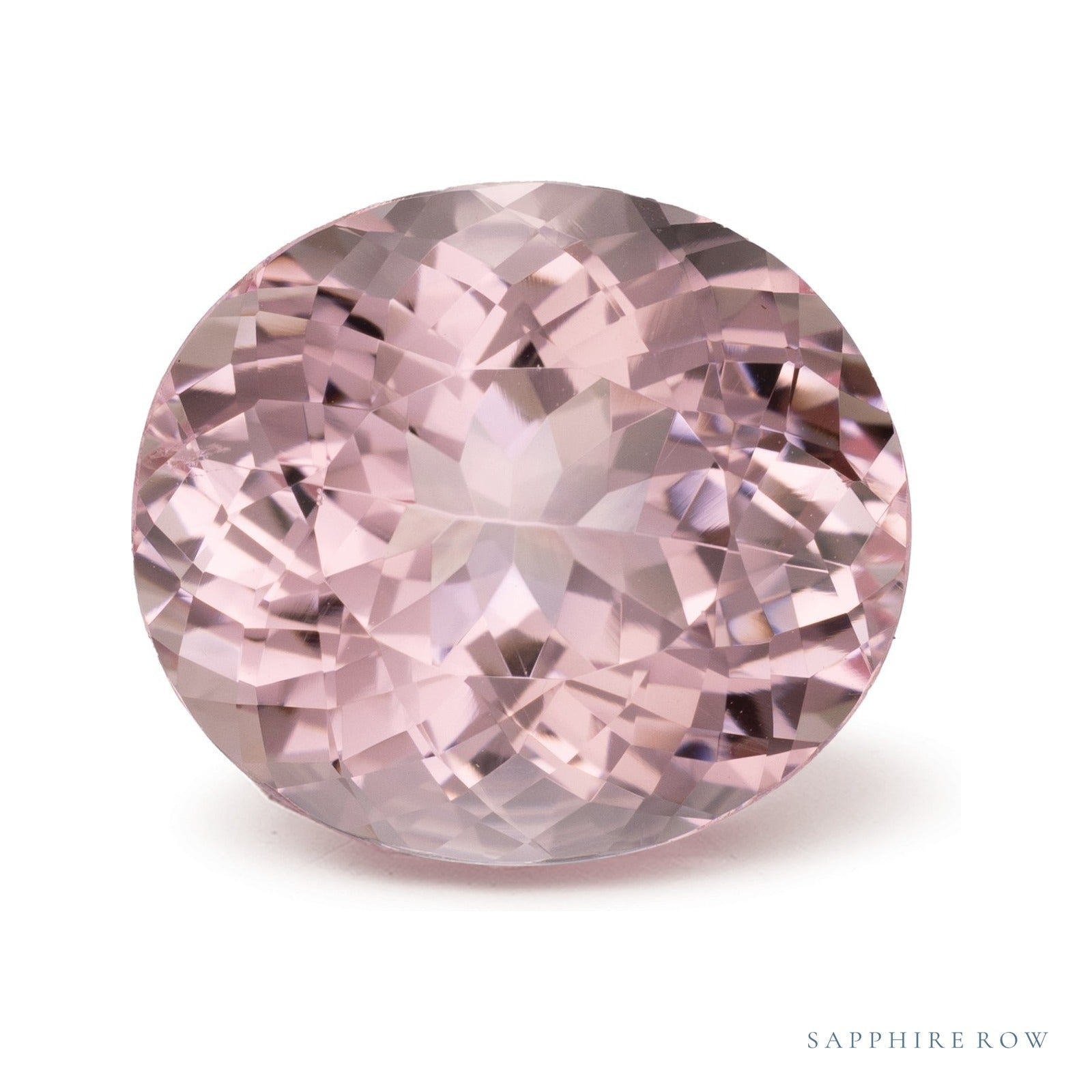11.65 ct natural pink morganite from Mozambique, oval cut | Sapphire Row · cut4