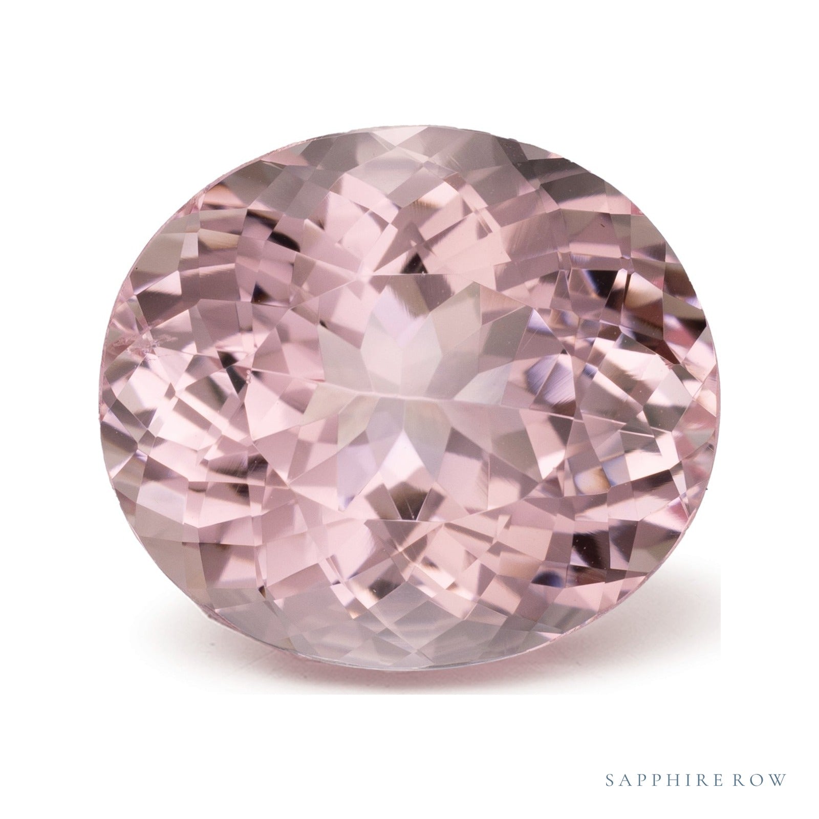 11.65 ct natural pink morganite from Mozambique, oval cut | Sapphire Row · cut7