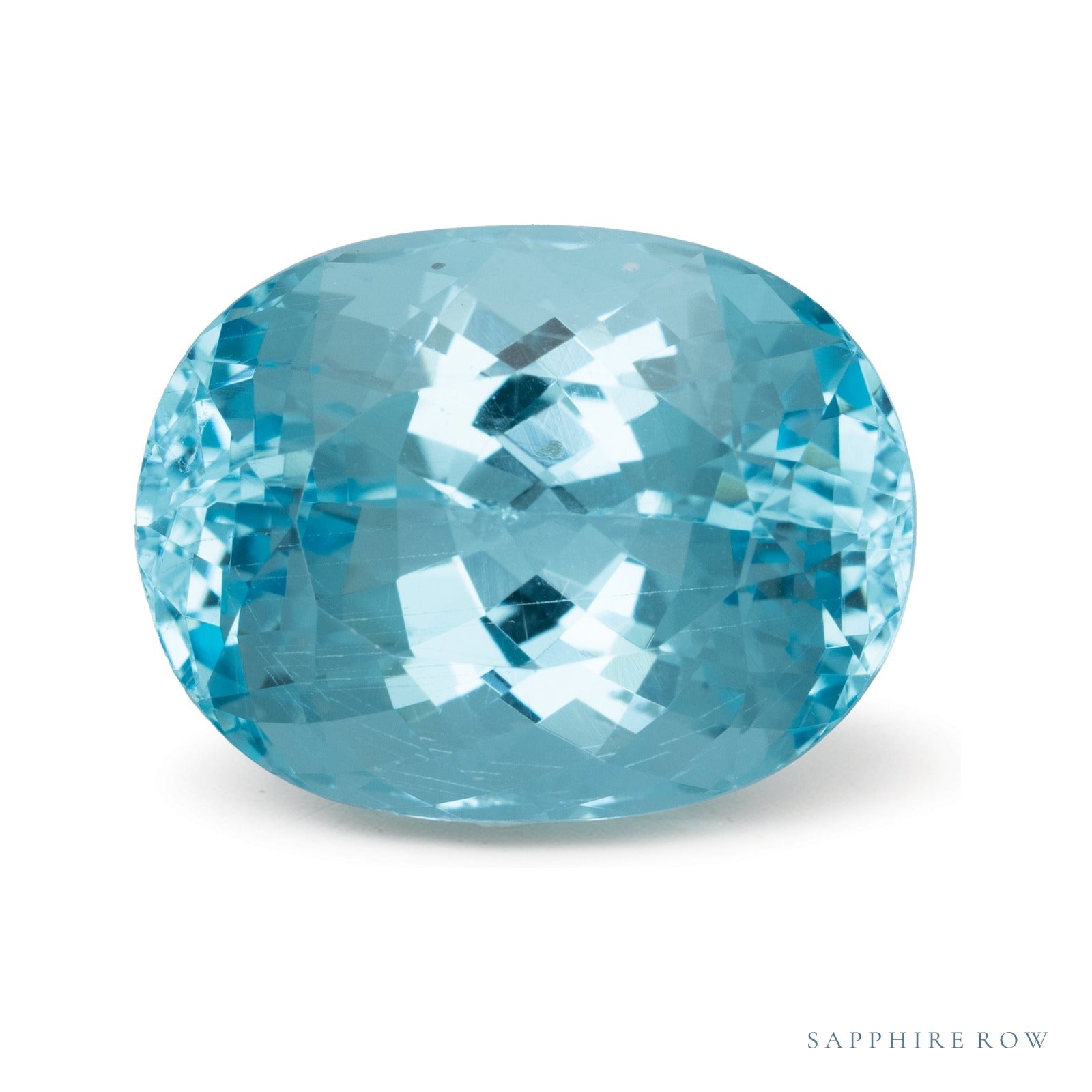 11.49 ct natural blue apatite from Madagascar, oval cut | Sapphire Row · cut4