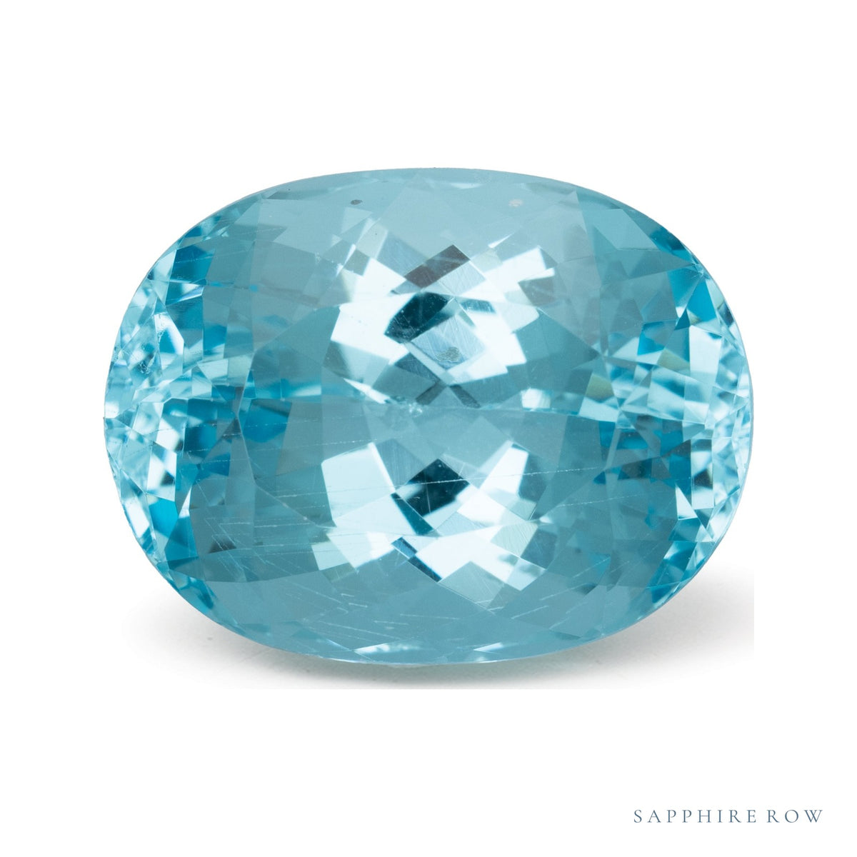 11.49 ct natural blue apatite from Madagascar, oval cut | Sapphire Row · cut7