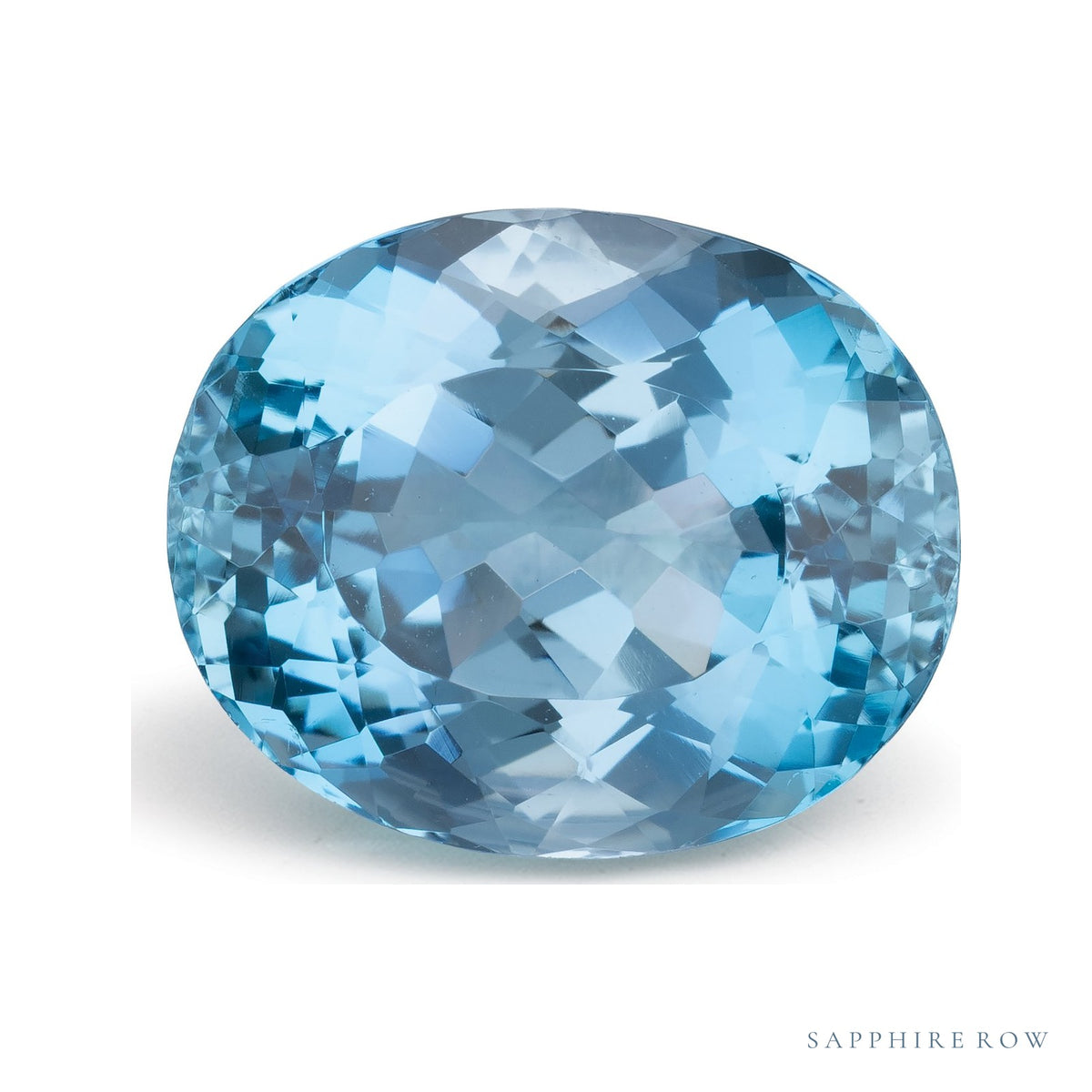 10.94 ct natural blue aquamarine from Brazil, oval cut | Sapphire Row · cut7