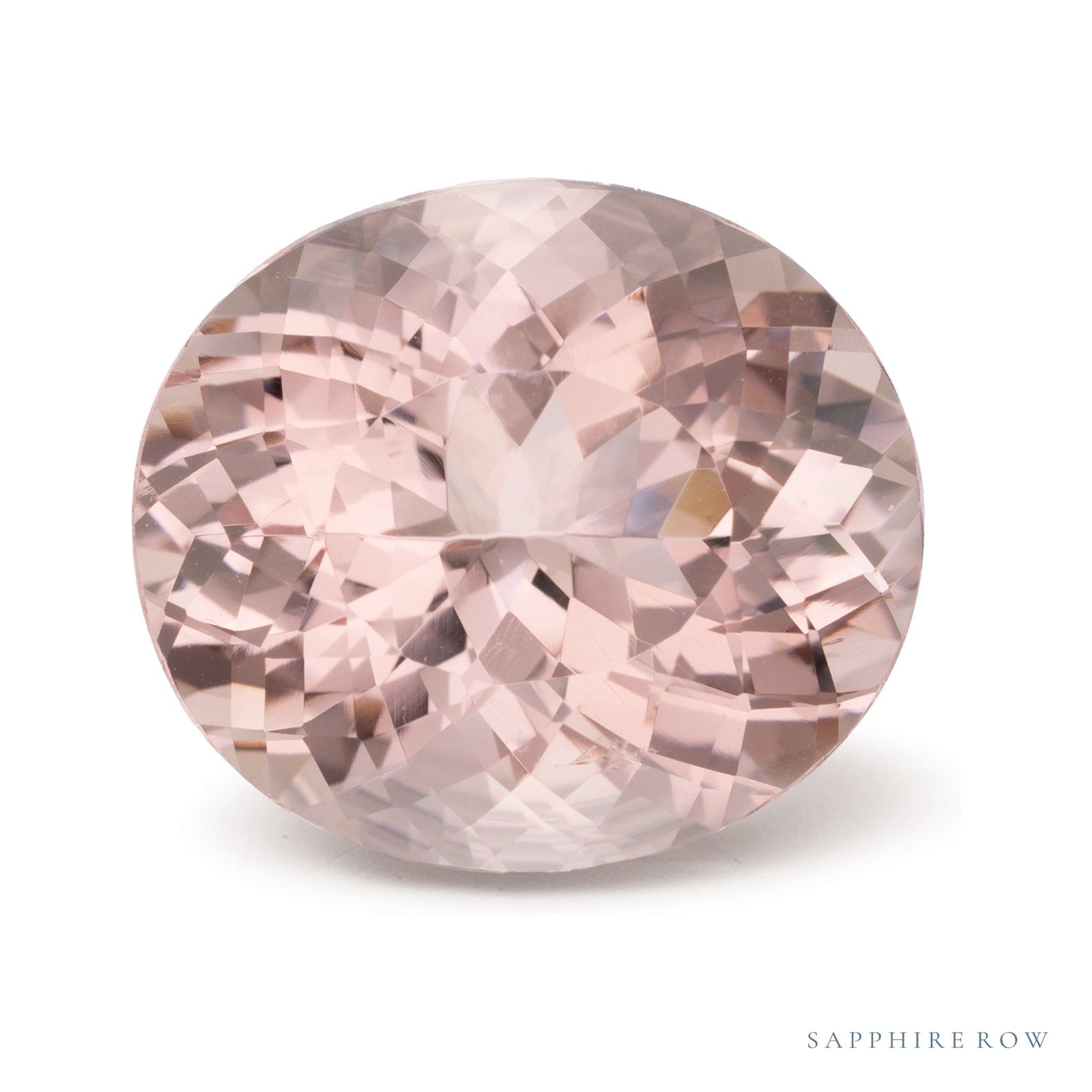10.71 ct natural pink morganite from Mozambique, oval cut | Sapphire Row · cut4