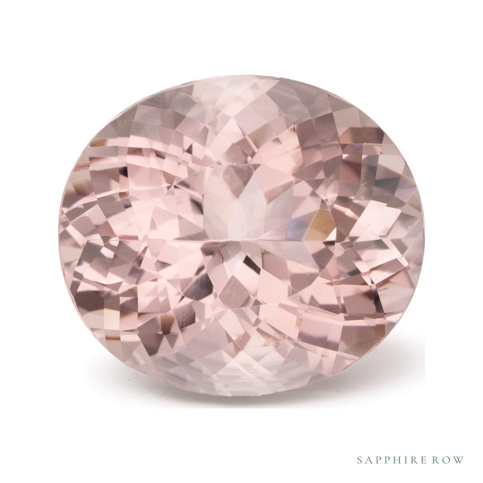 10.71 ct natural pink morganite from Mozambique, oval cut | Sapphire Row · cut7