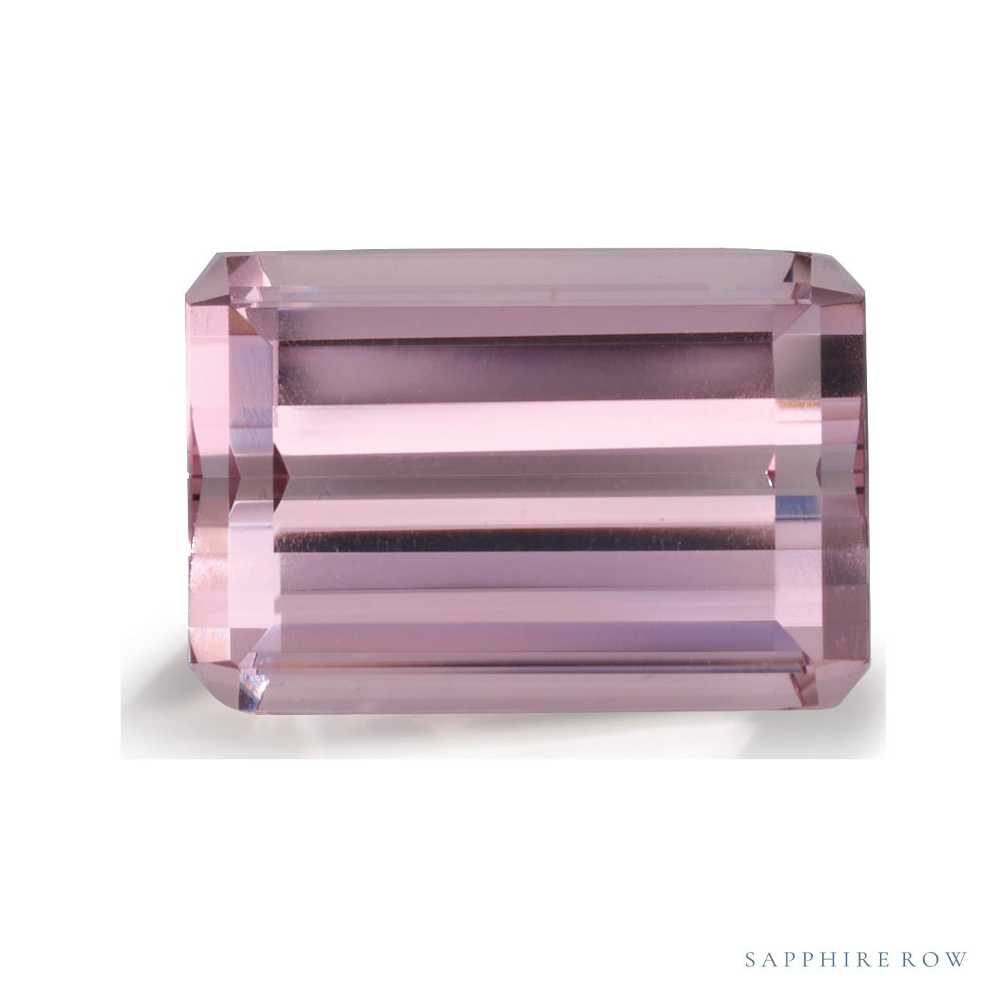 10.36 ct natural pink morganite from Mozambique, emerald cut | Sapphire Row · cut6
