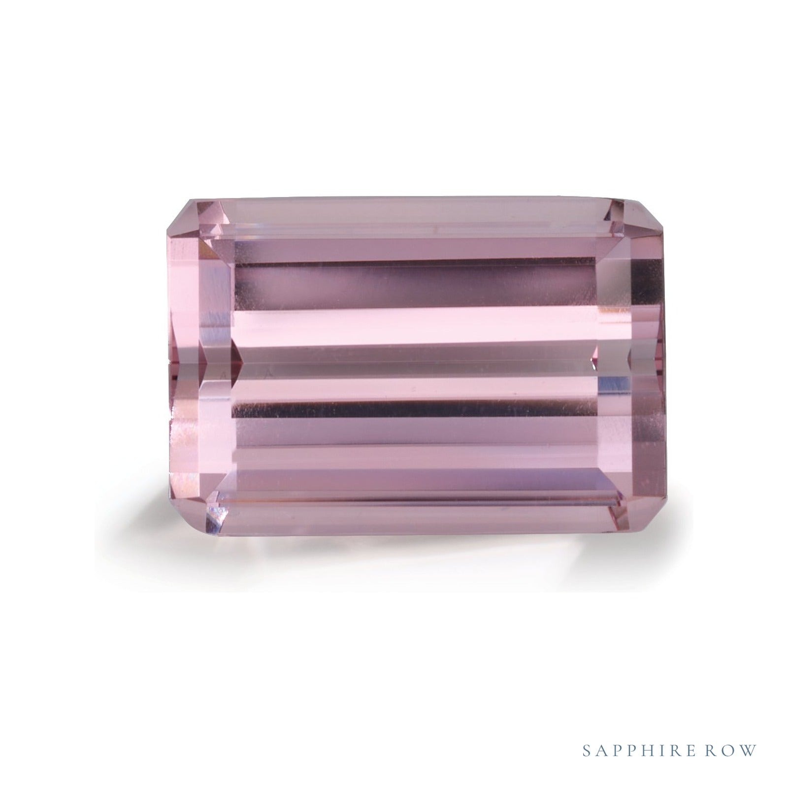 10.36 ct natural pink morganite from Mozambique, emerald cut | Sapphire Row · cut4