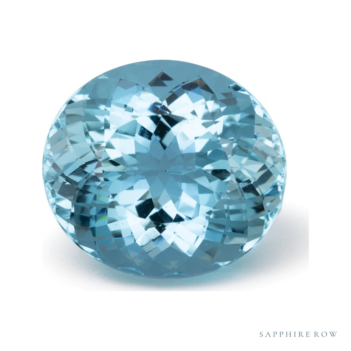 9.86 ct natural blue aquamarine from Mozambique, oval cut | Sapphire Row · cut7