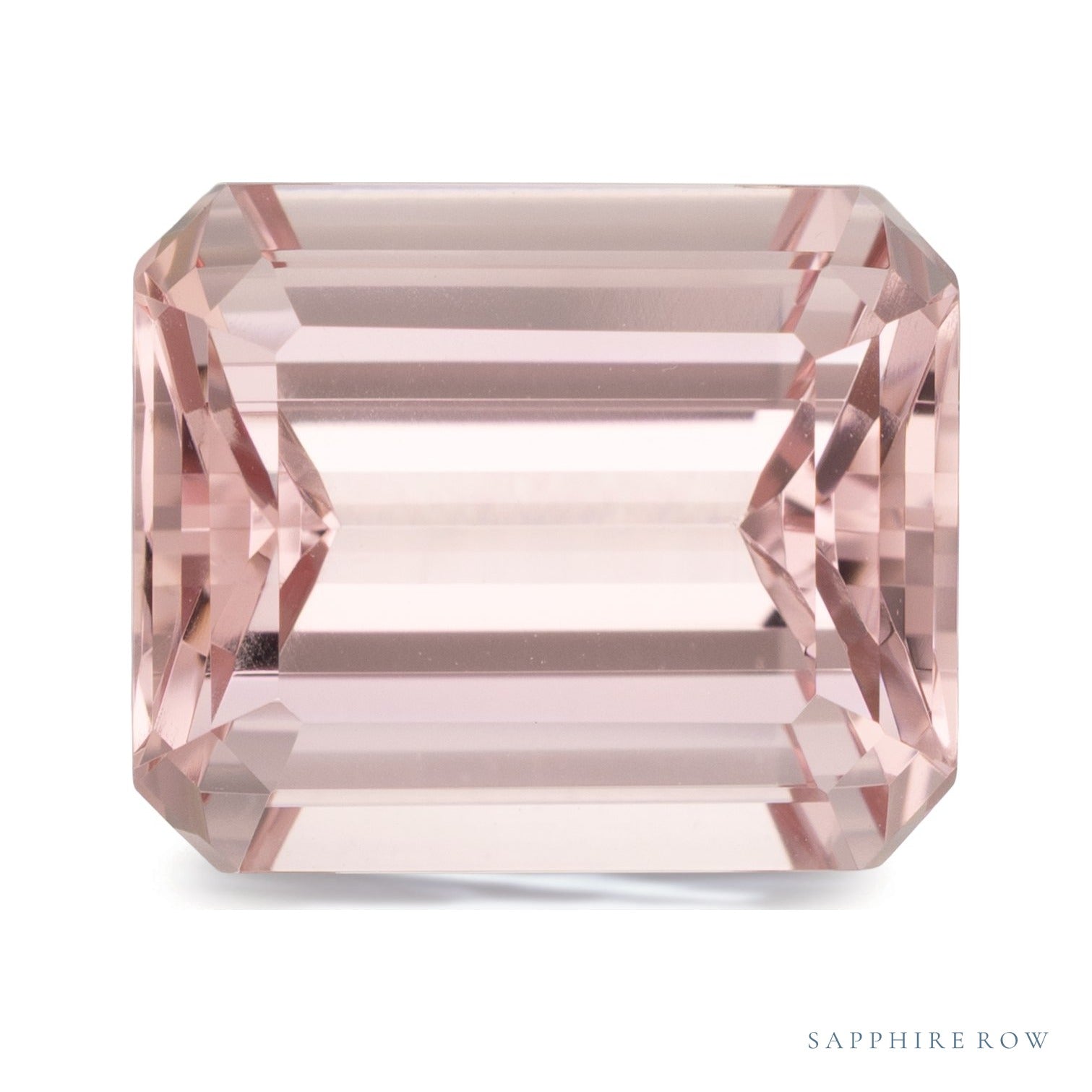 10.05 ct natural pink morganite from Mozambique, emerald cut | Sapphire Row · cut6