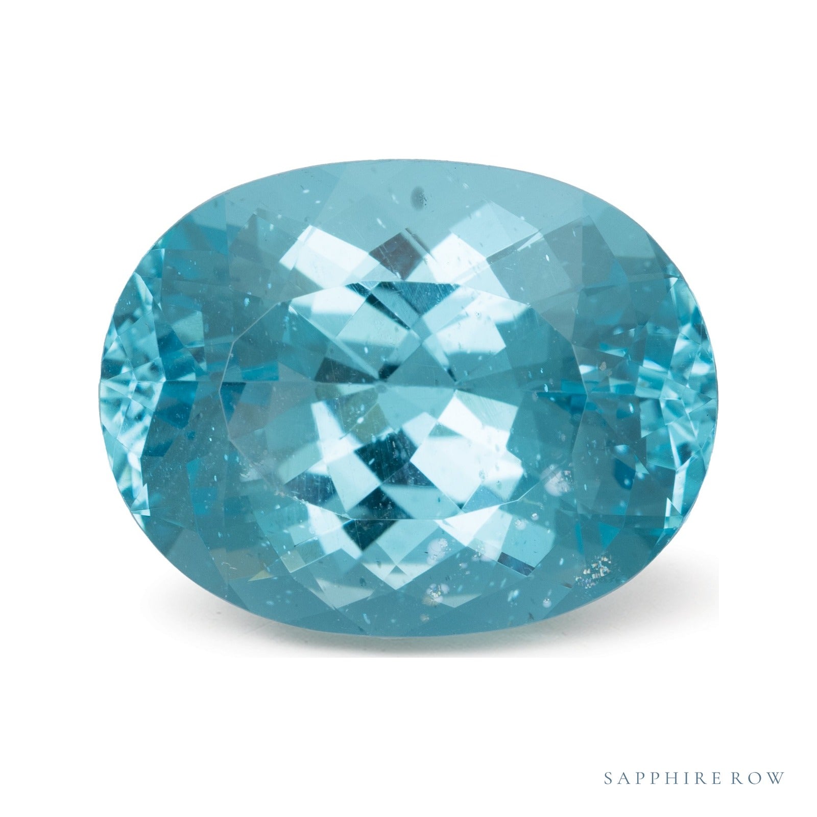 9.49 ct natural blue apatite from Madagascar, oval cut | Sapphire Row · cut7