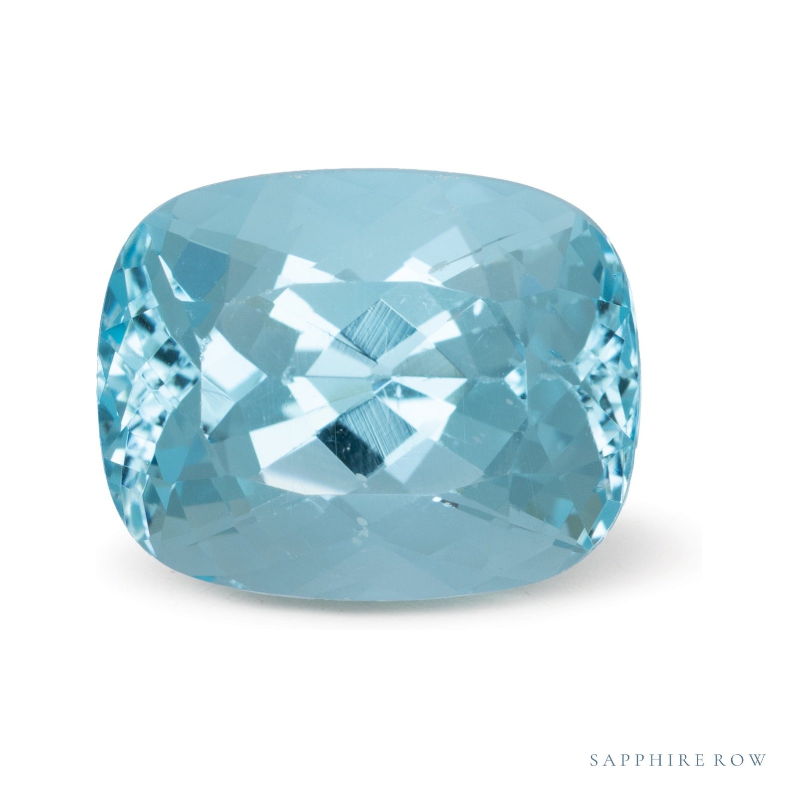 9.48 ct natural blue apatite from Madagascar, antique cushion cut | Sapphire Row · cut4