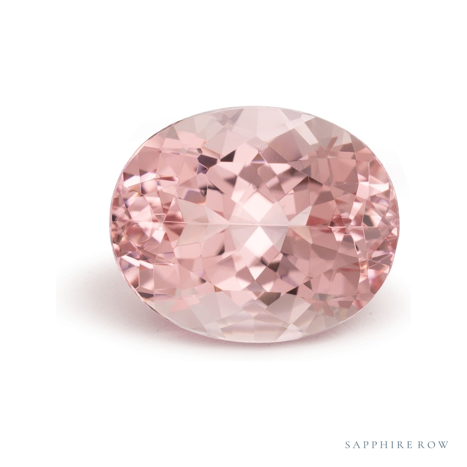 9.21 ct natural pink morganite from Mozambique, oval cut | Sapphire Row · cut4