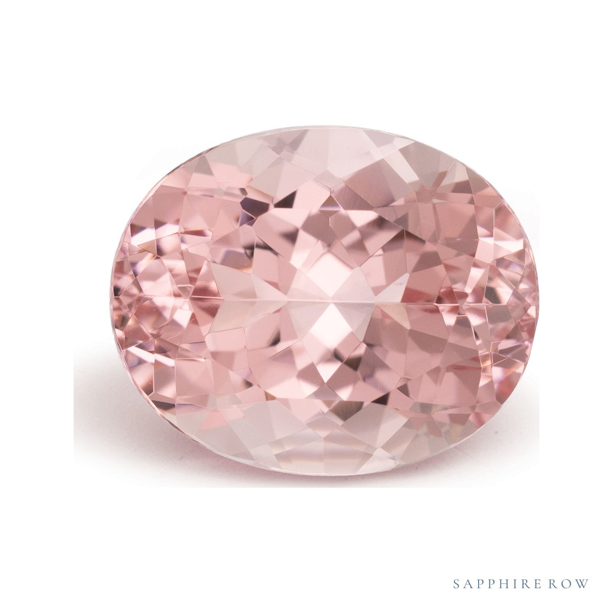 9.21 ct natural pink morganite from Mozambique, oval cut | Sapphire Row · cut7