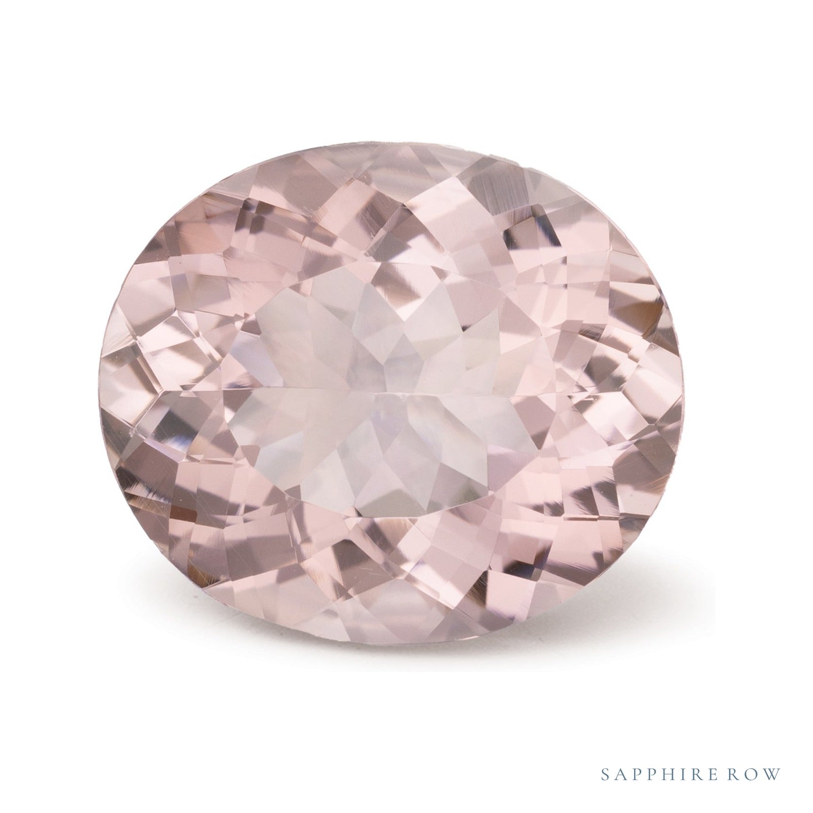 9.06 ct natural pink morganite from Mozambique, oval cut | Sapphire Row · cut4
