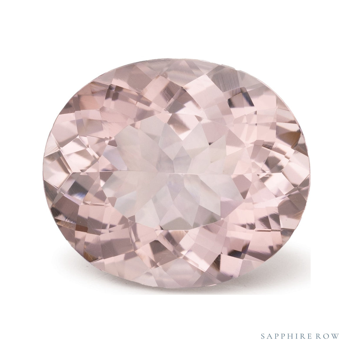 9.06 ct natural pink morganite from Mozambique, oval cut | Sapphire Row · cut7