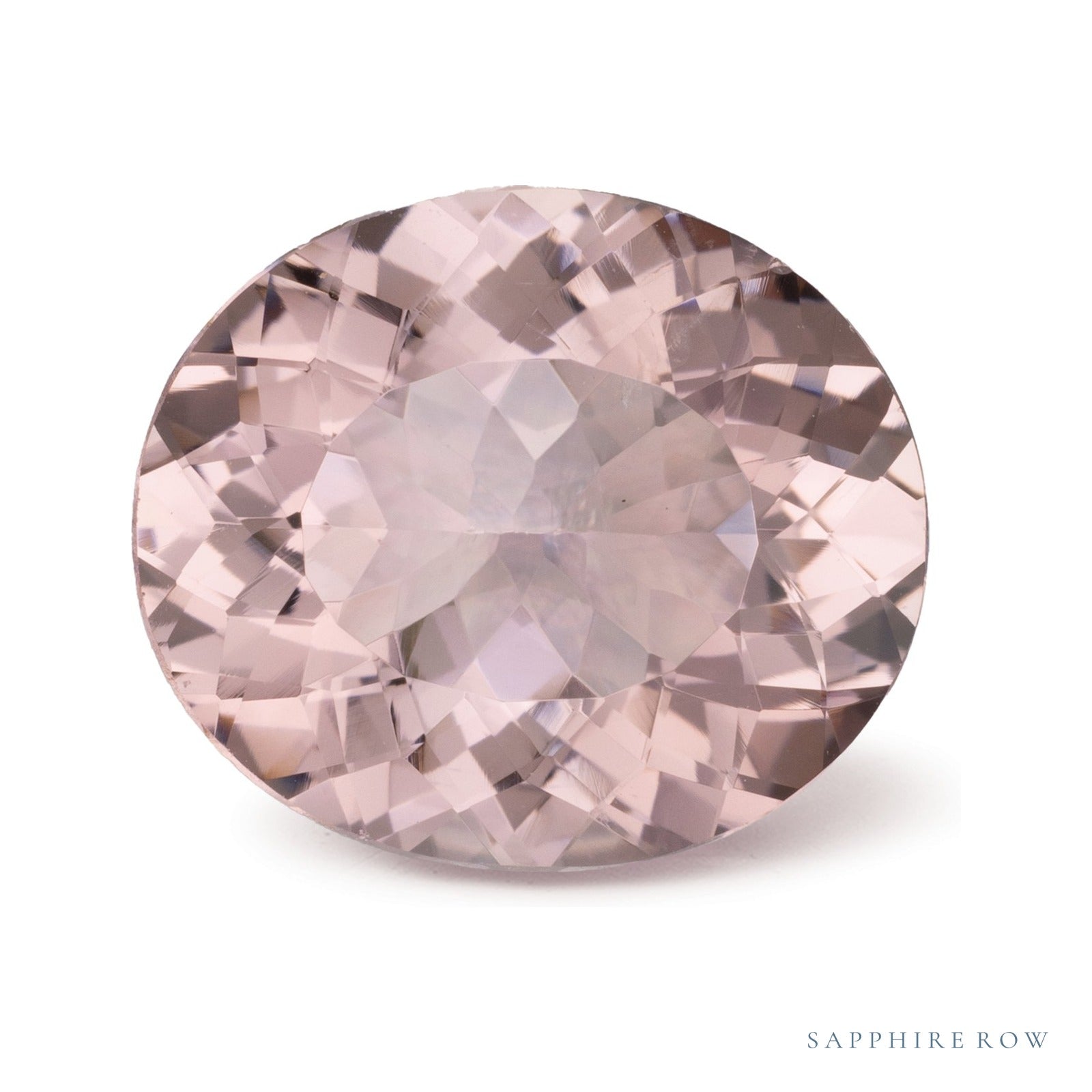 8.38 ct natural pink morganite from Mozambique, oval cut | Sapphire Row · cut4