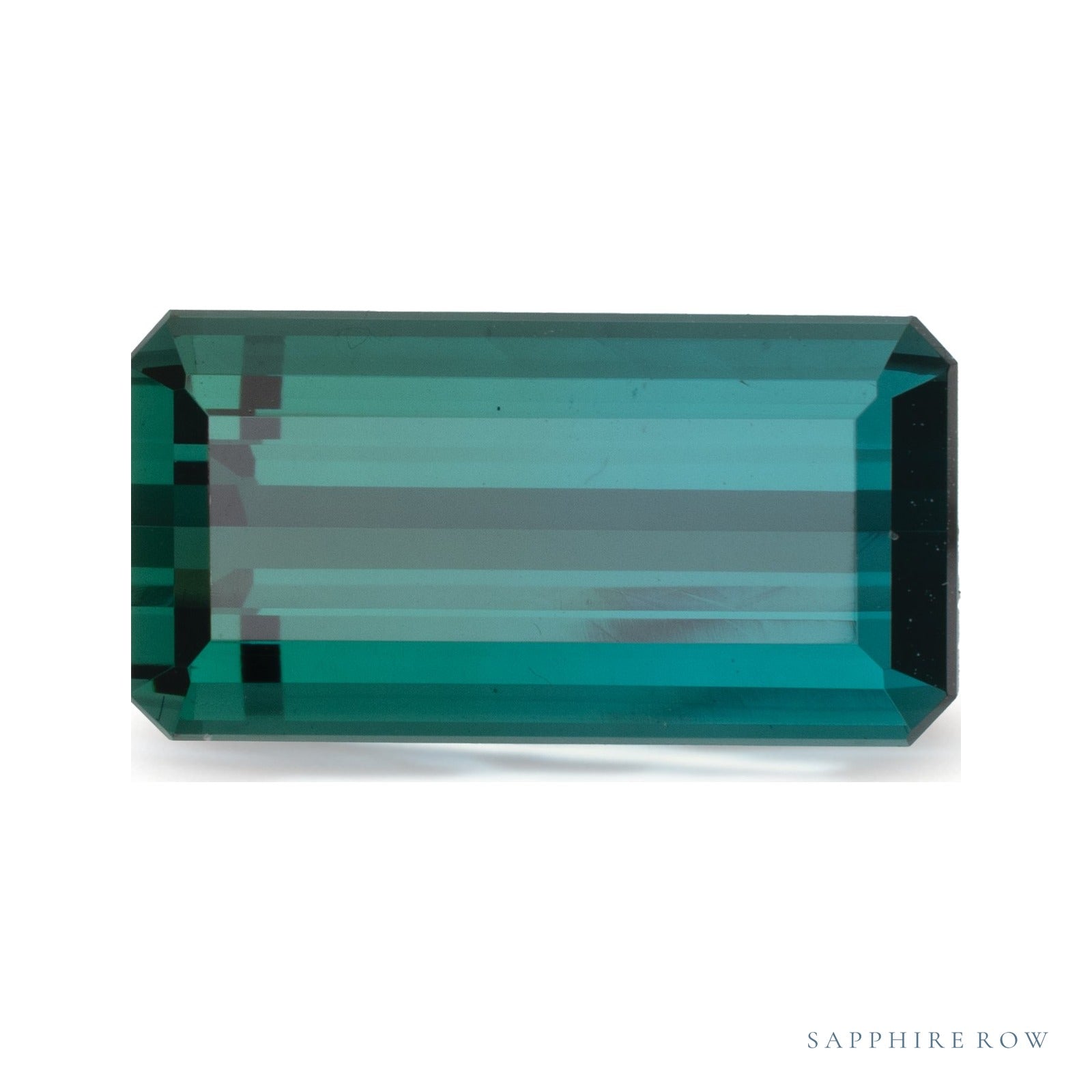 8.24 ct natural indicolite tourmaline from Brazil, emerald cut | Sapphire Row · cut7