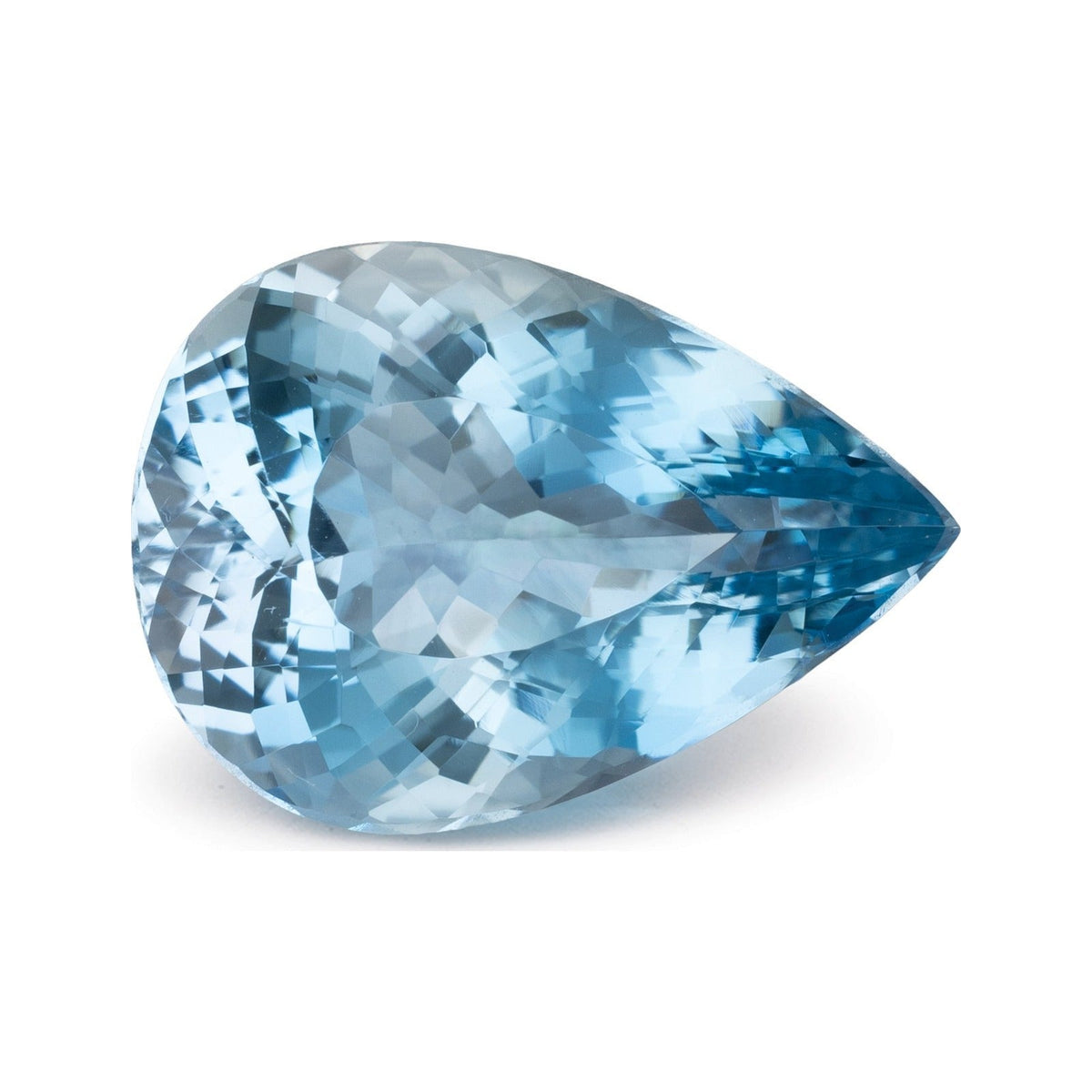8.00 ct natural blue aquamarine from Mozambique, pear cut | Sapphire Row · cut7