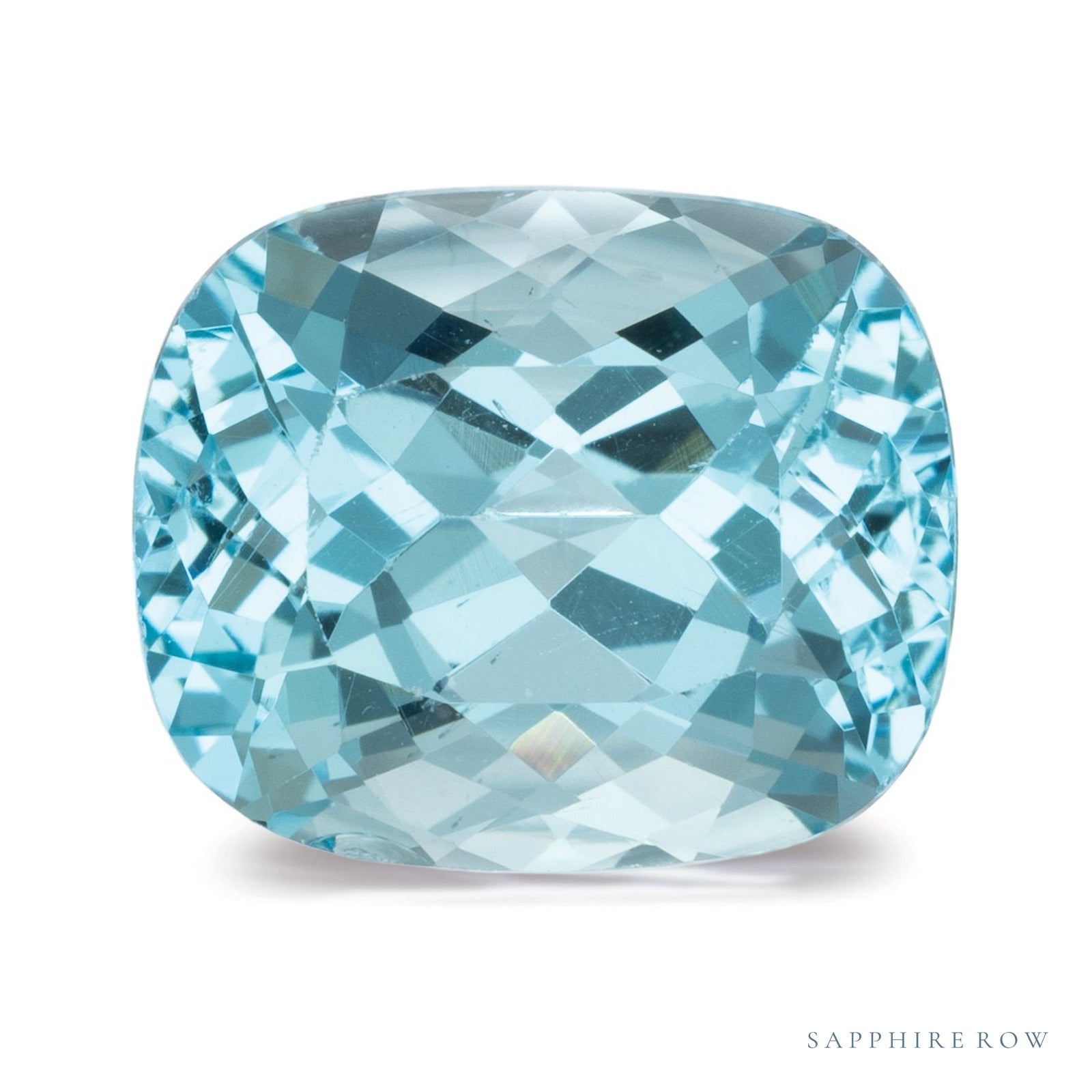 7.91 ct natural blue apatite from Madagascar, antique cushion cut | Sapphire Row · cut4