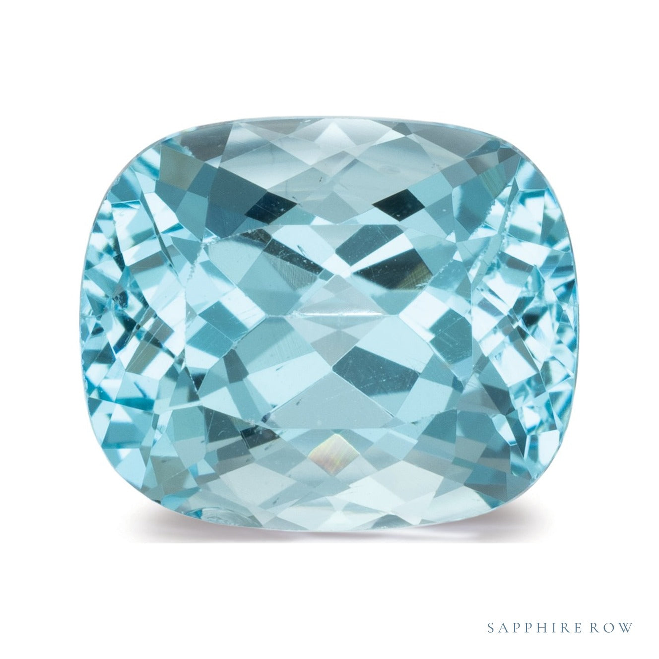 7.91 ct natural blue apatite from Madagascar, antique cushion cut | Sapphire Row · cut7