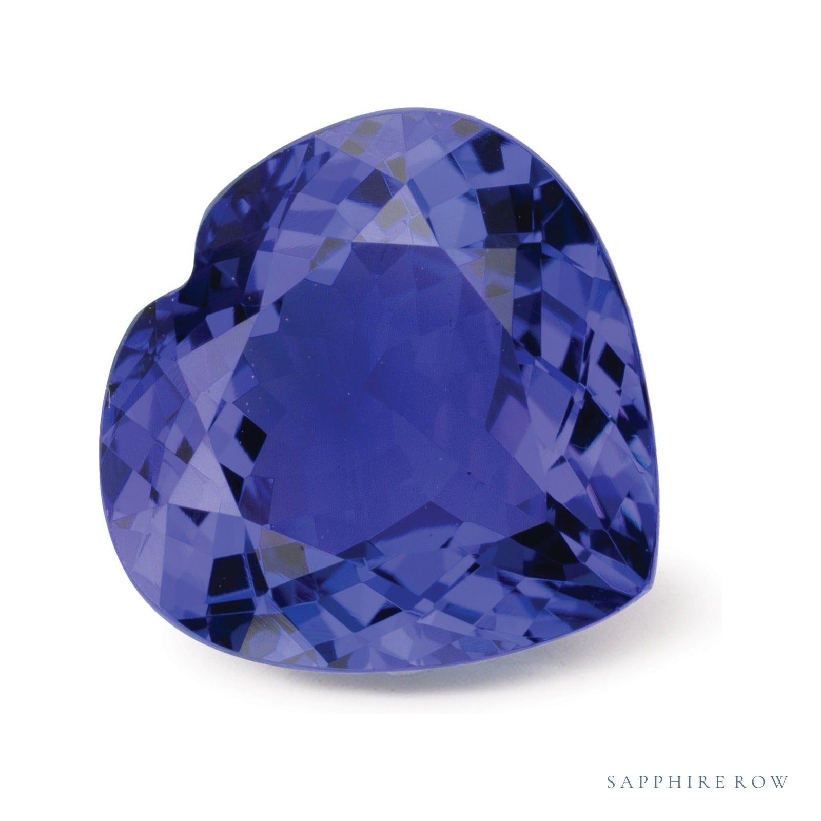 7.54 ct natural blue tanzanite from Tanzania, heart cut | Sapphire Row · cut4