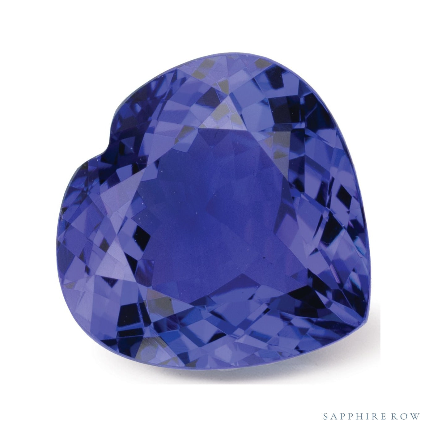 7.54 ct natural blue tanzanite from Tanzania, heart cut | Sapphire Row · cut7